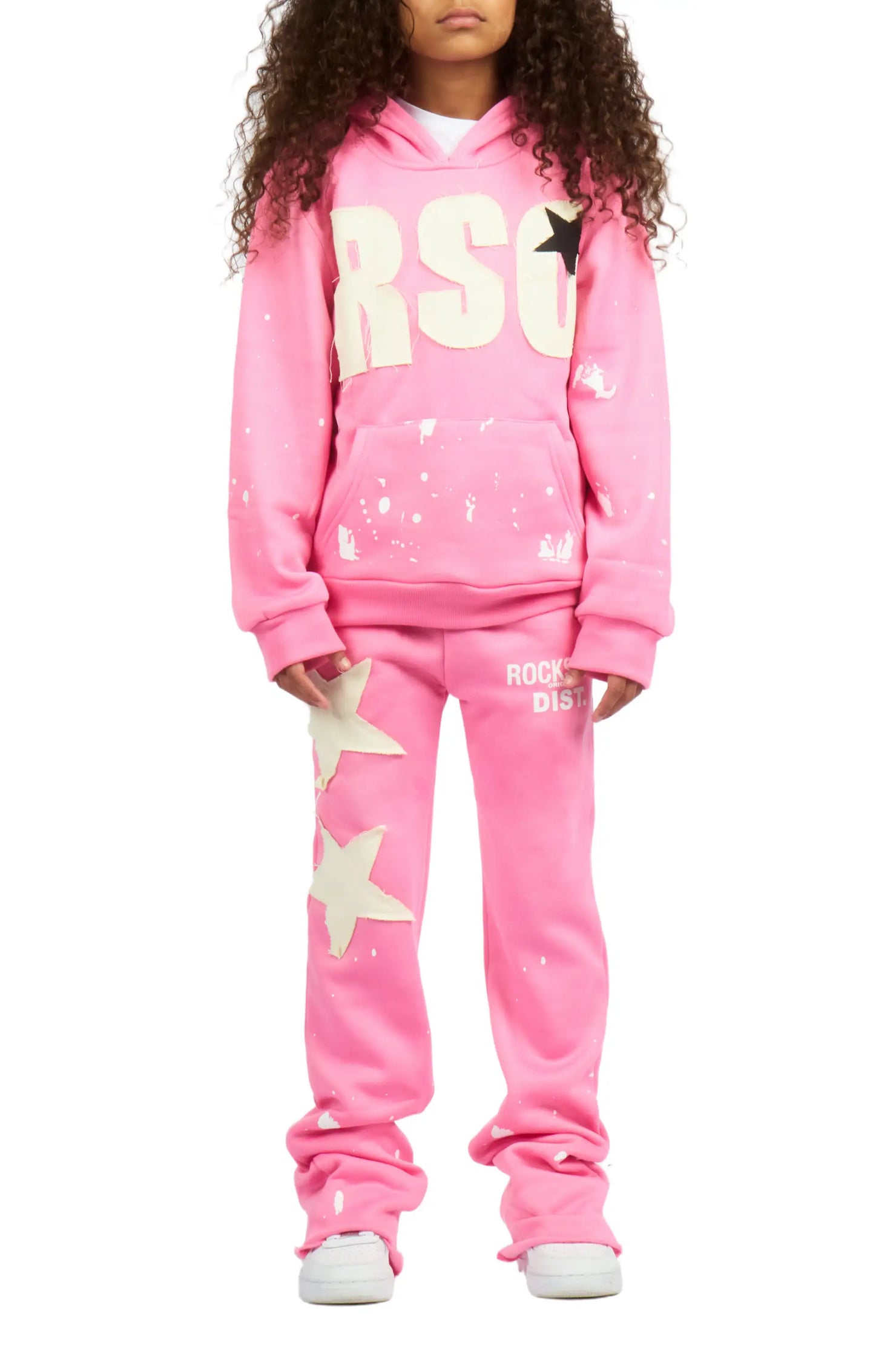 Girls Kymesha Ice Pink Stacked Track Set