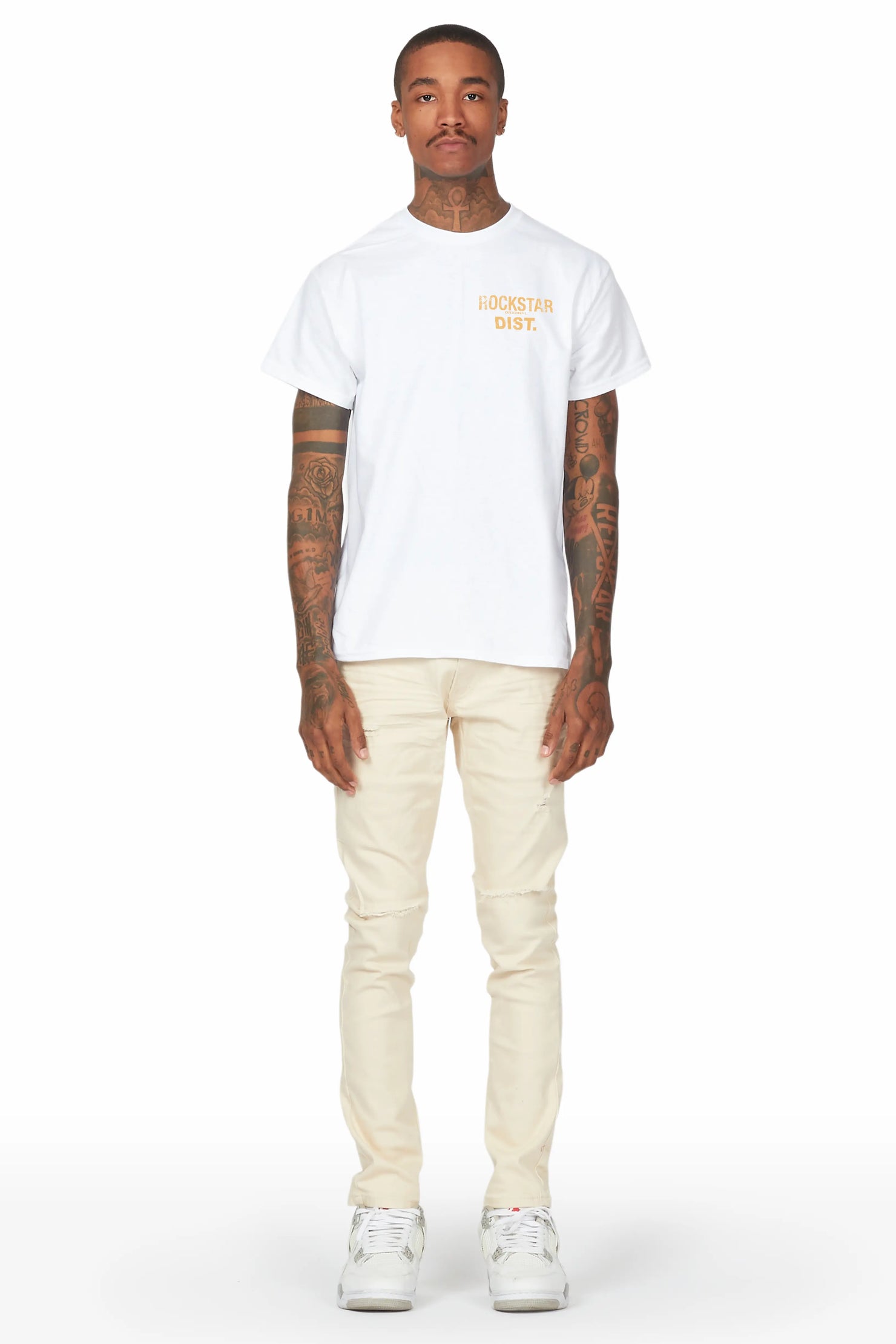 Lake White/Beige T-Shirt/Slim Fit Jean Bundle