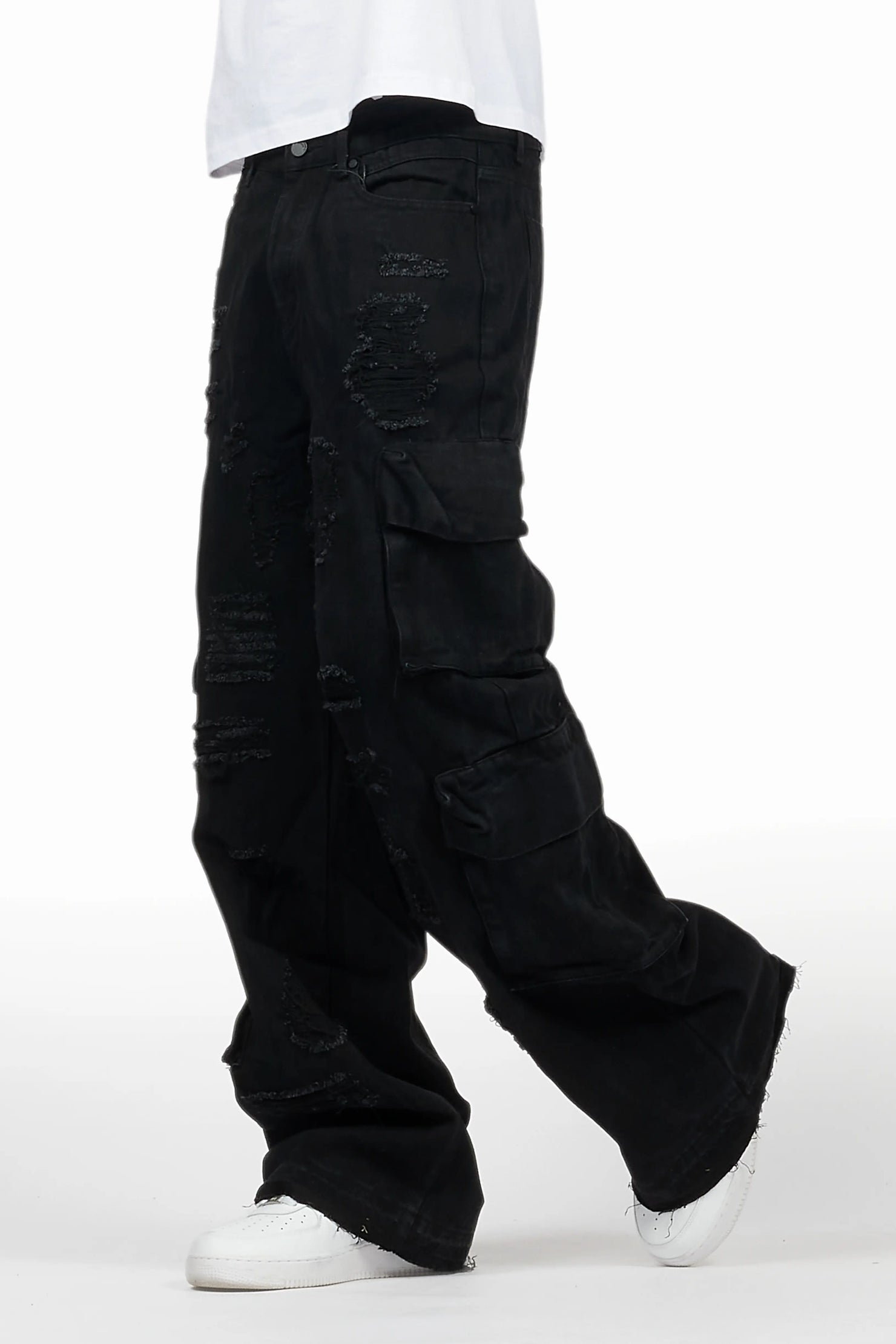 Peppe Black Baggy Fit Jean