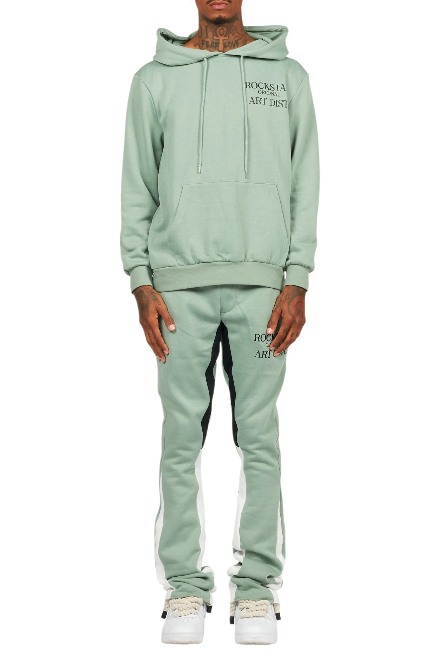 Briggs Sage Hoodie/Stacked Flare Track Set