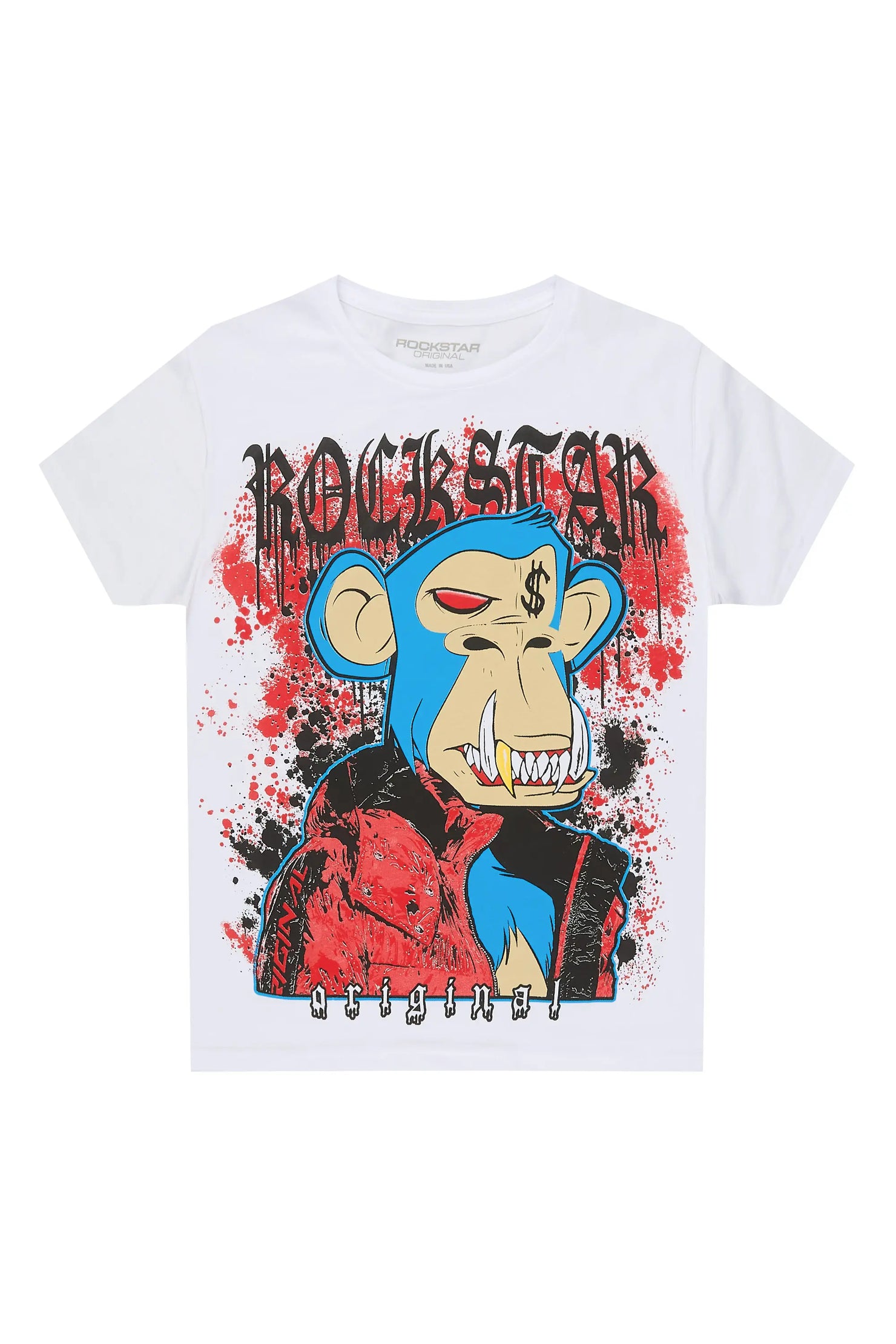 Boys Delzzon White Graphic T-Shirt