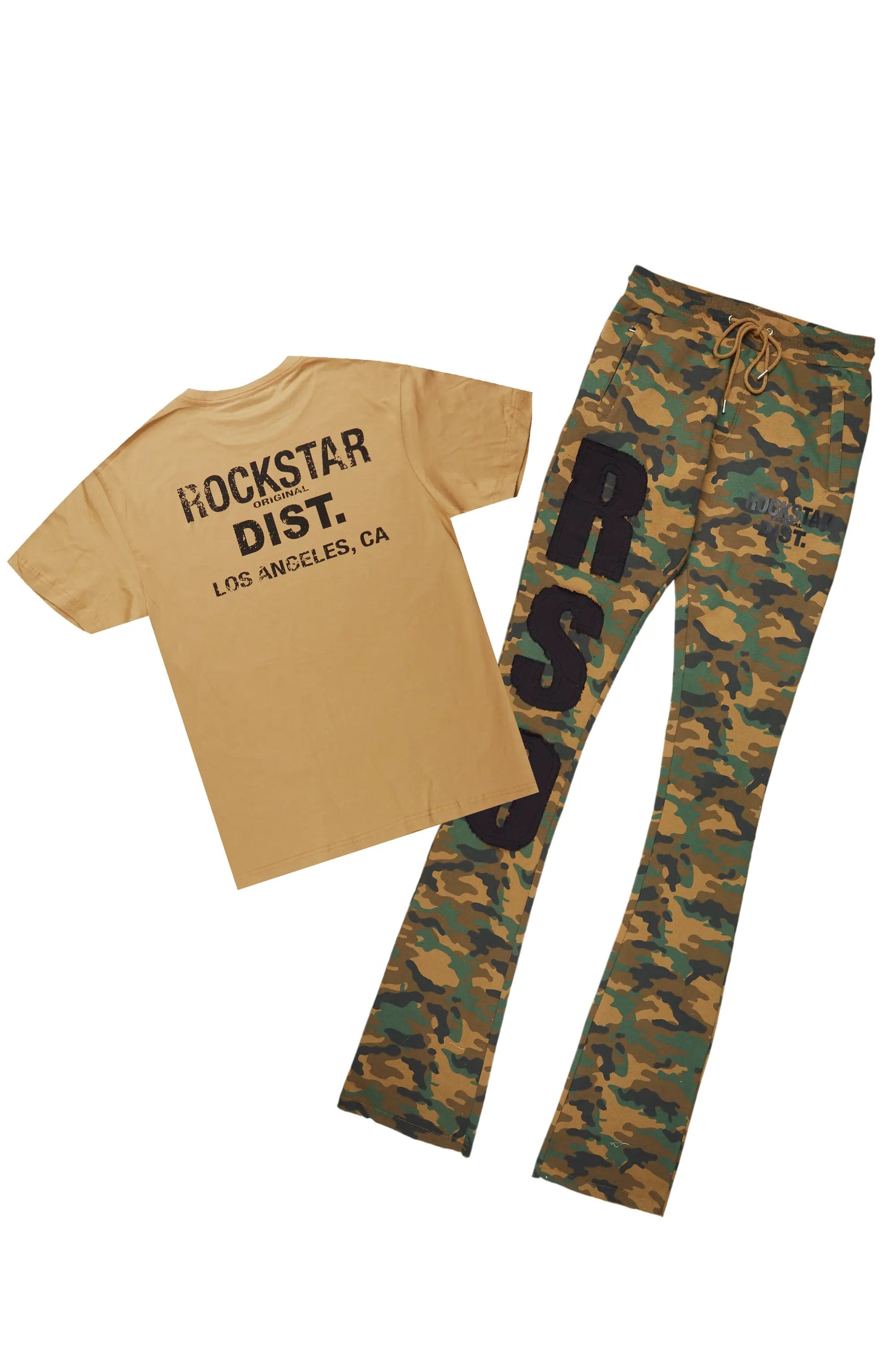 Lake Beige T-Shirt & Bansi Super Stacked Track Set