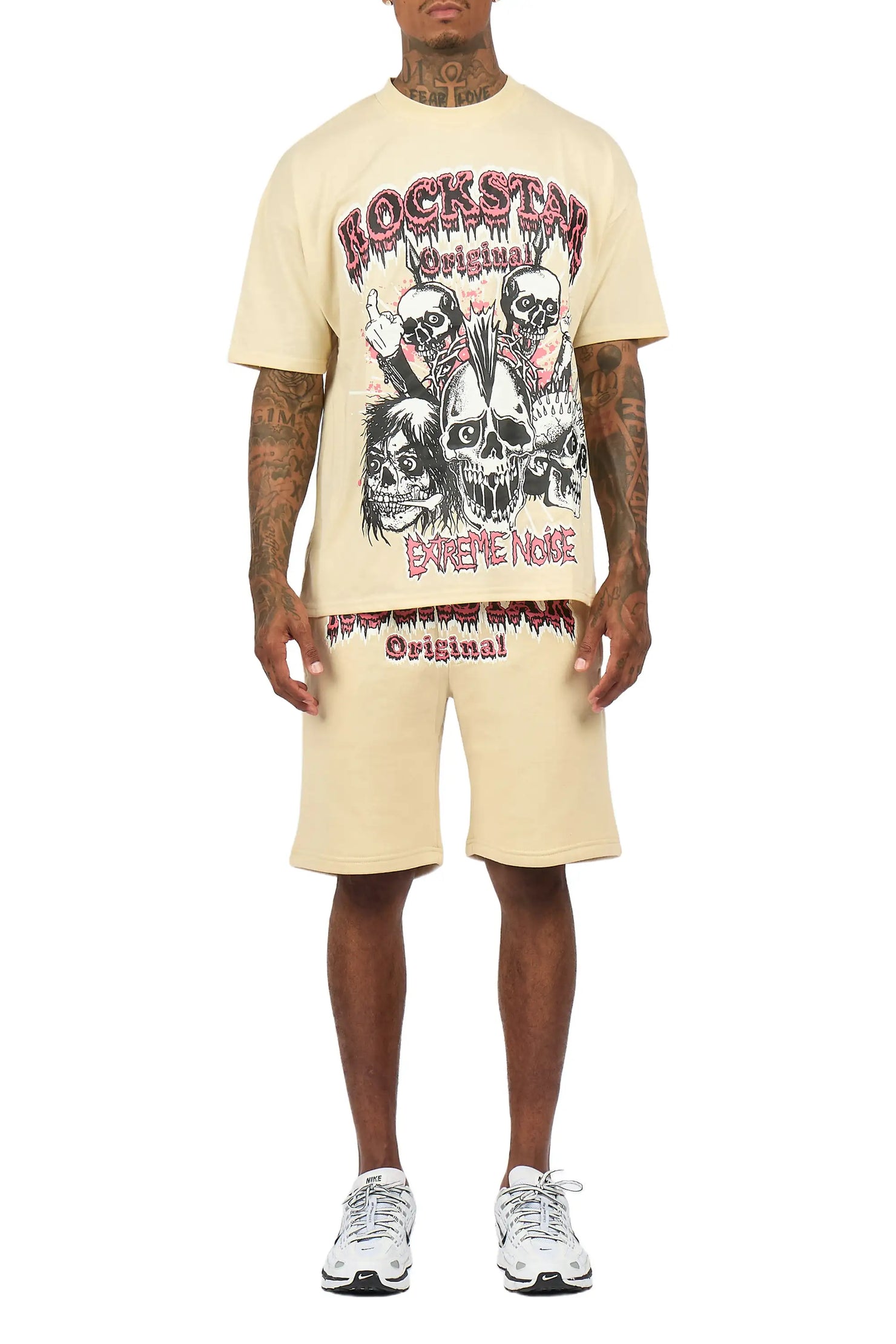 Tabor Beige T-Shirt/Short Set