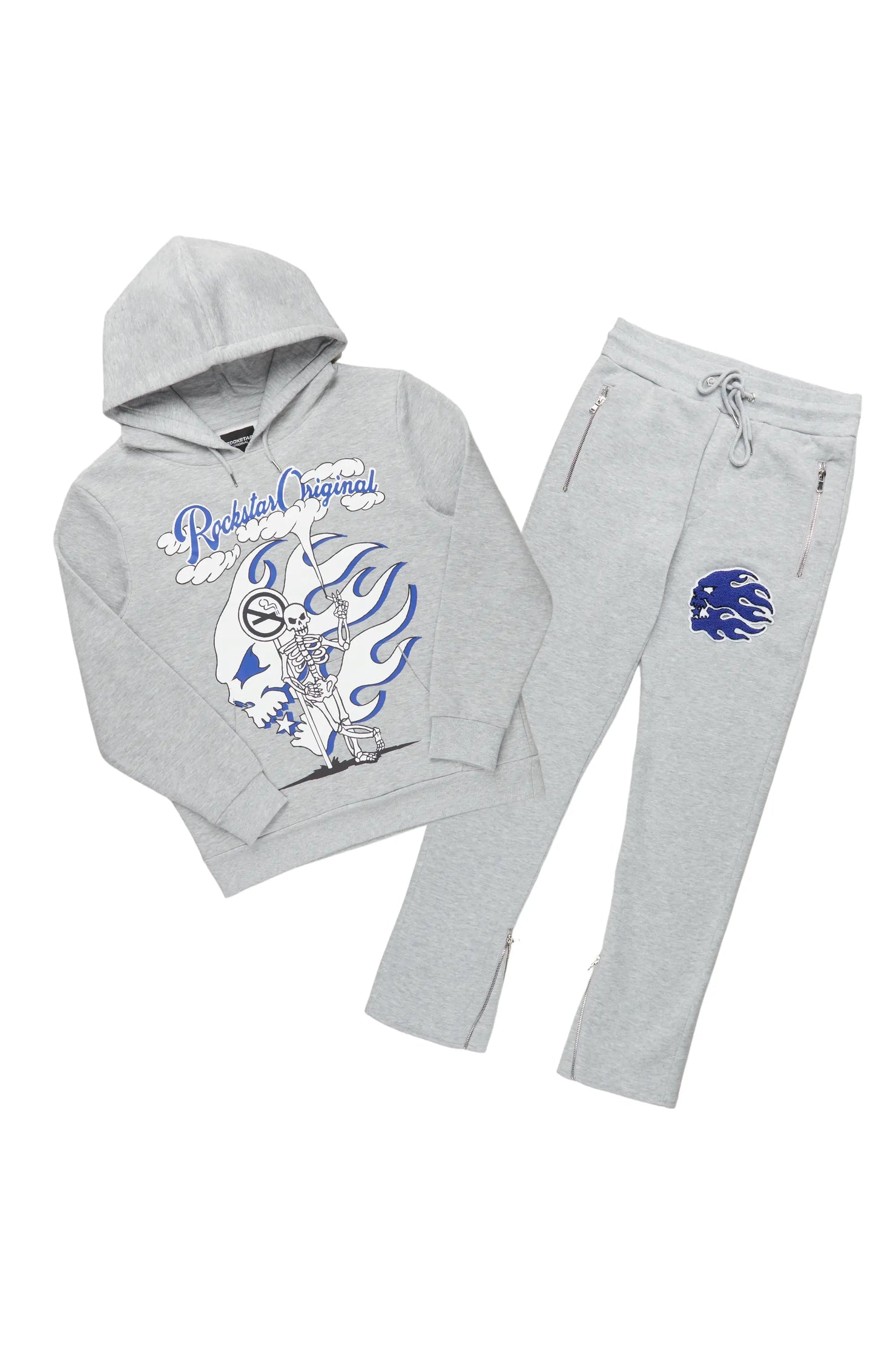 Lynden Heather Grey Slim Fit Track Set