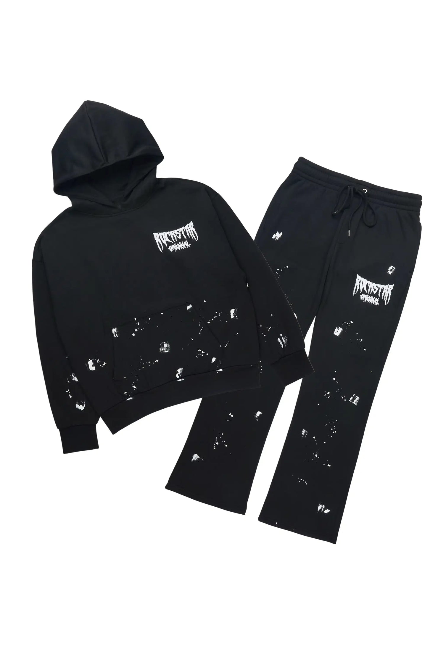 Twinkle Black/White Hoodie Relaxed Track Set