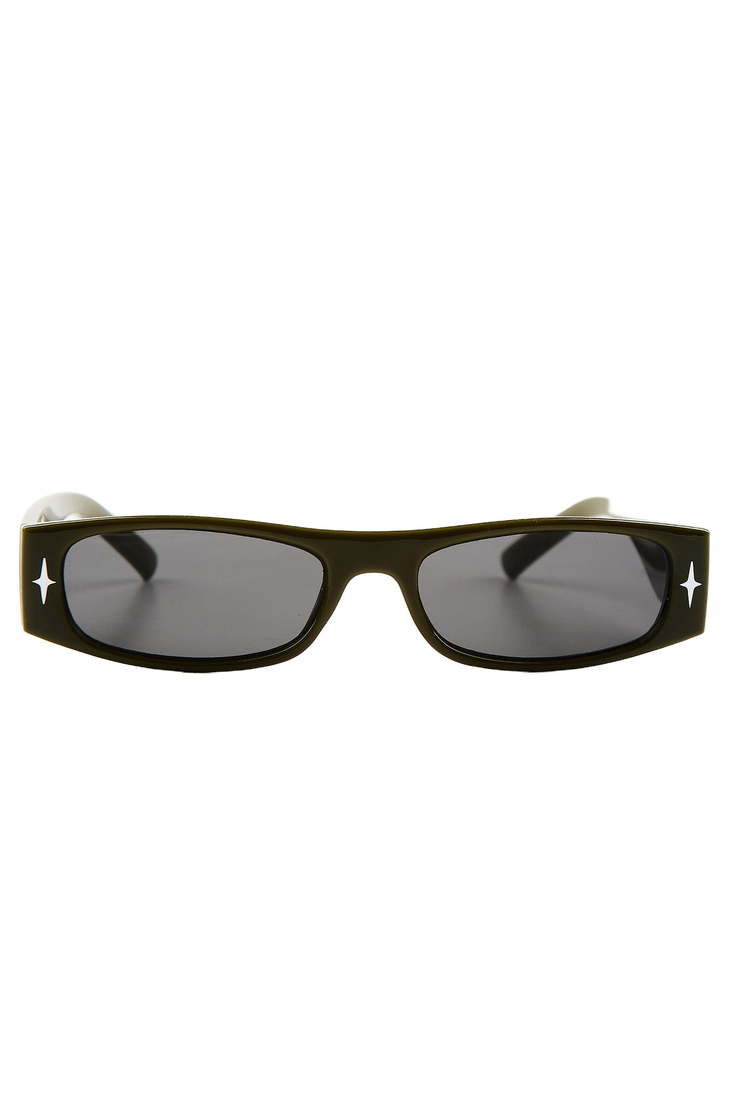 Sparker Green Square Rectangle Sunglass