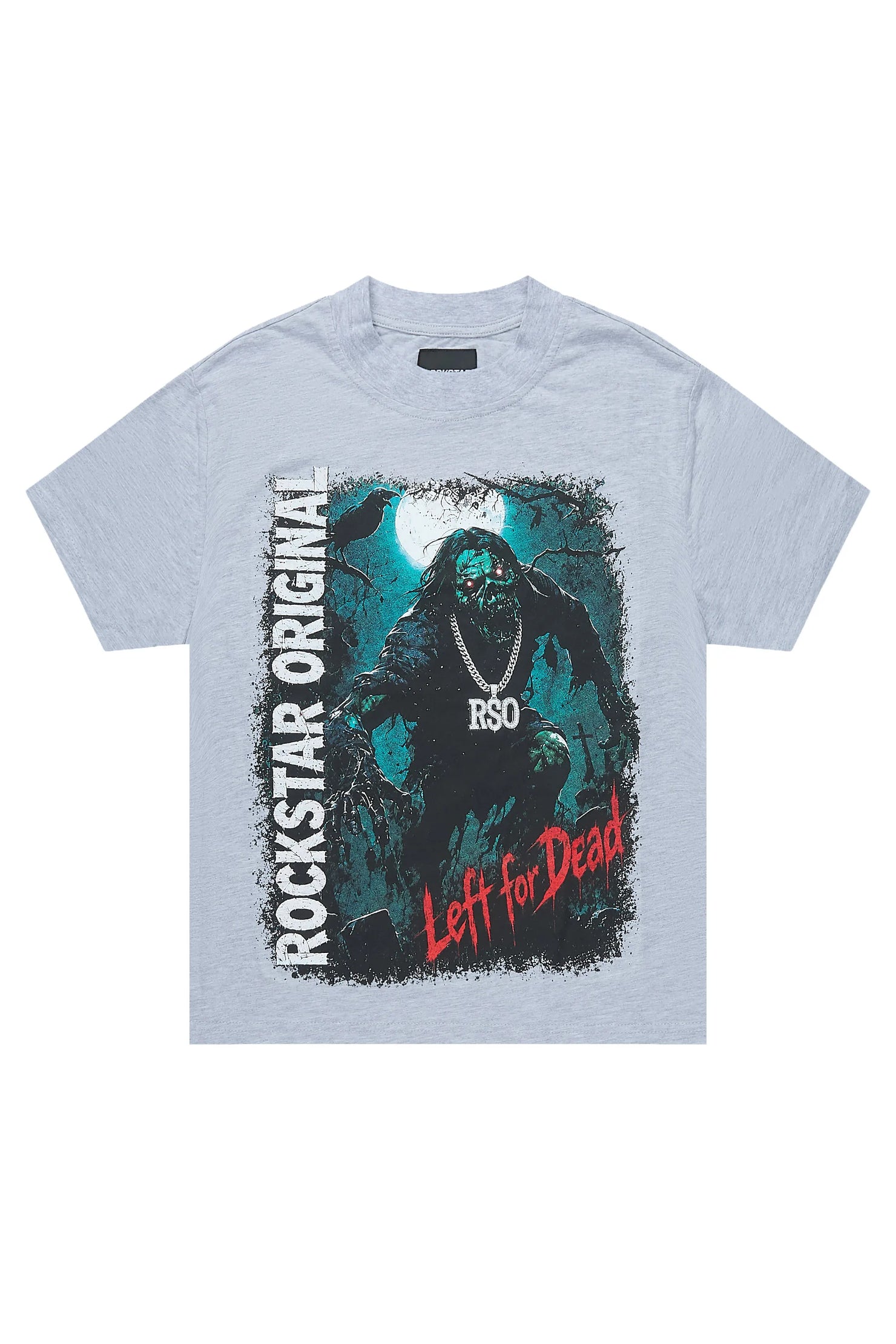 Boys Jarin Heather Grey Grapchic T-Shirt