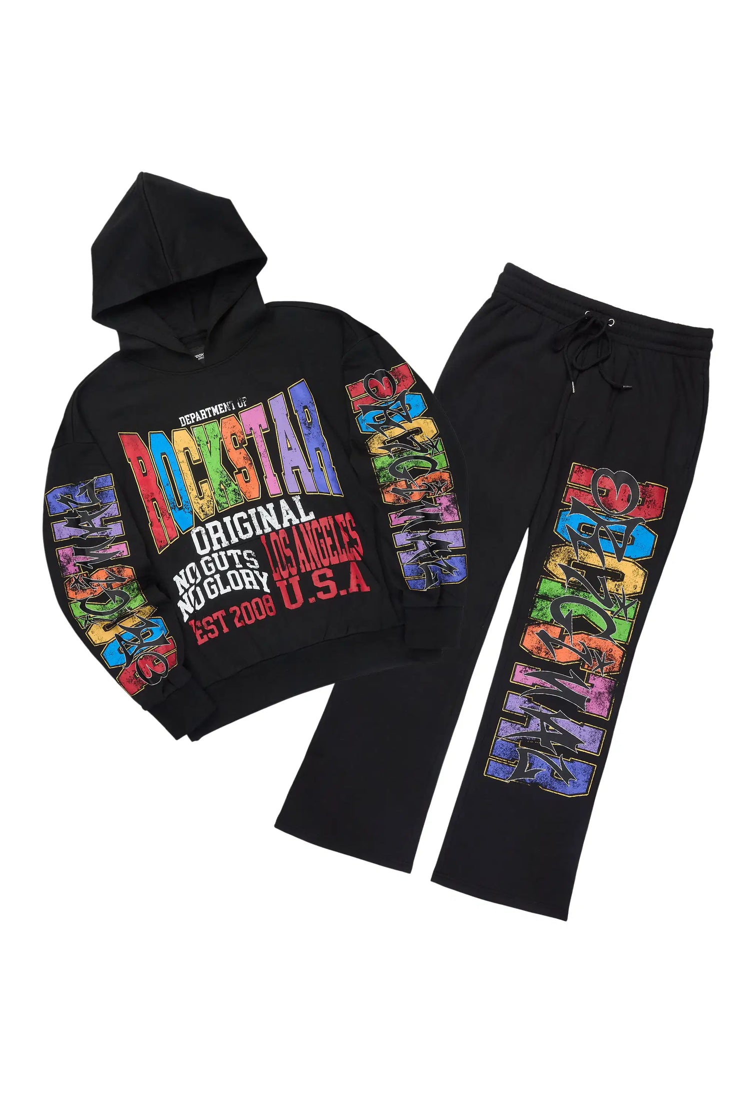 Bunt Black Hoodie/Baggy Pant Track Set