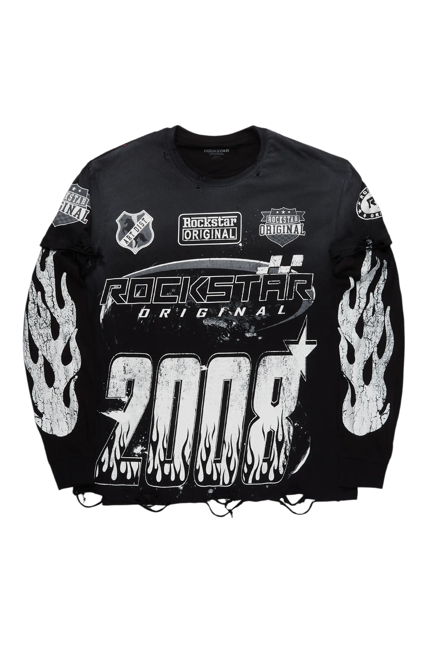 Amos Black/White Graphic Crewneck