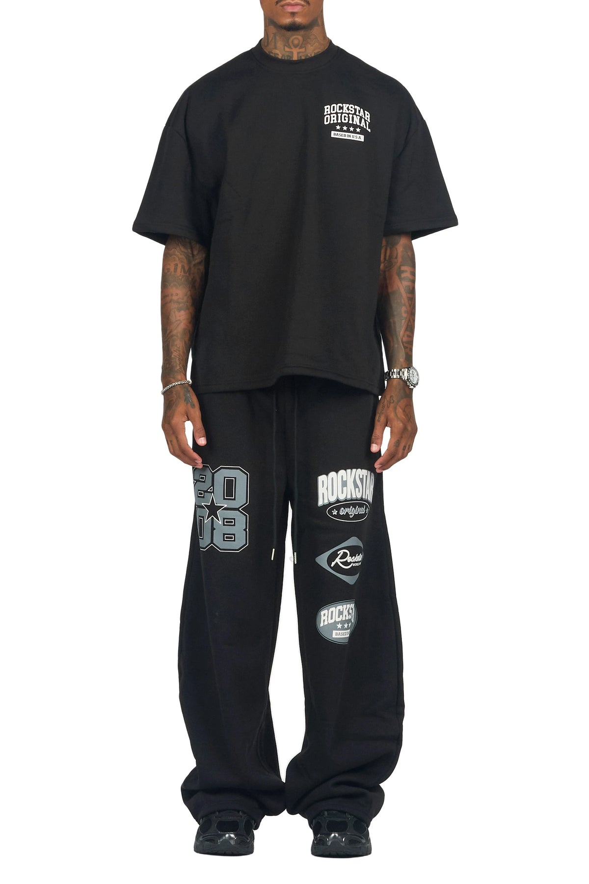 Verseney Black T-Shirt/Barrel Fit Track Set