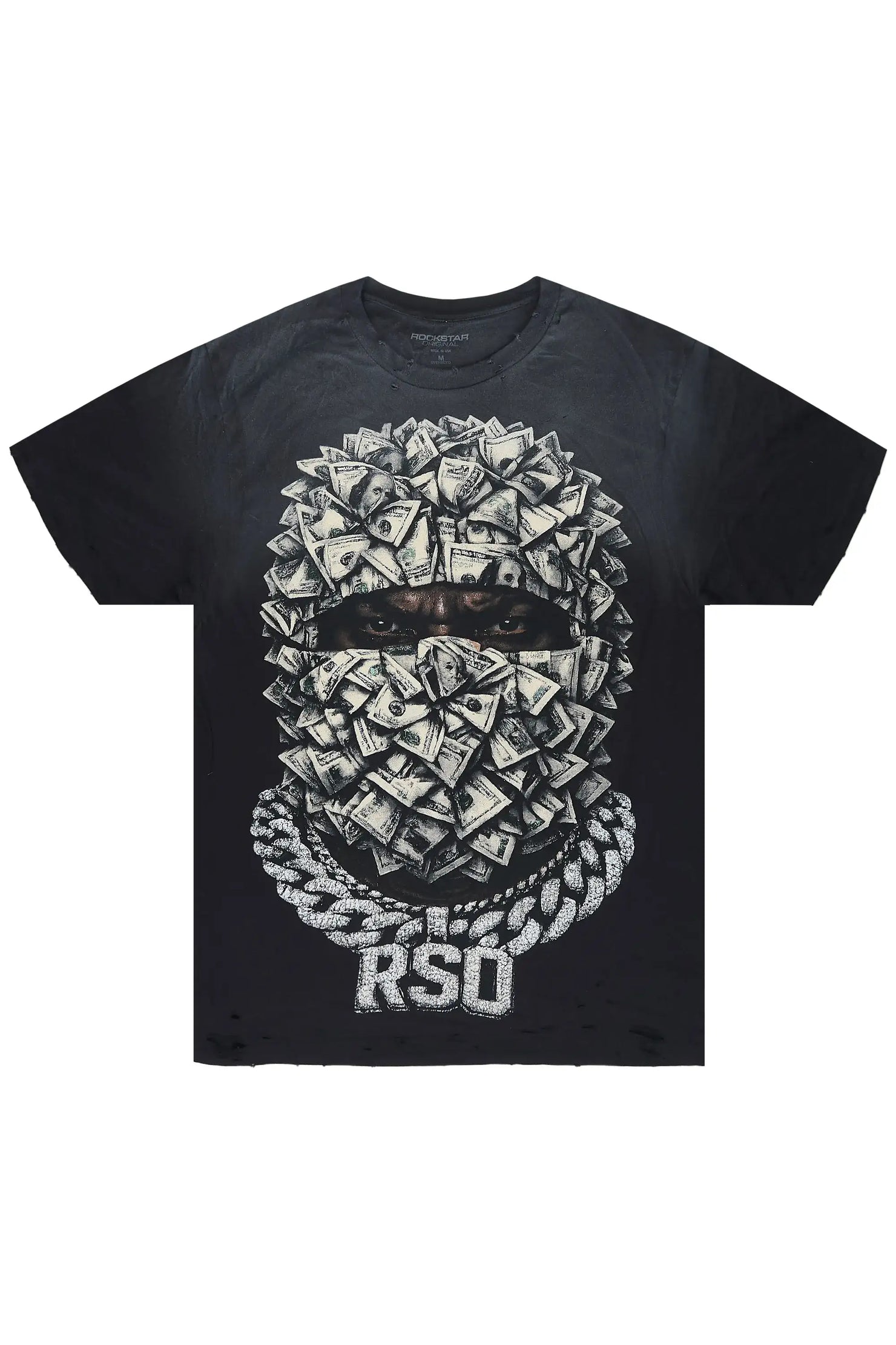Kairox Black Oversized Graphic T-Shirt