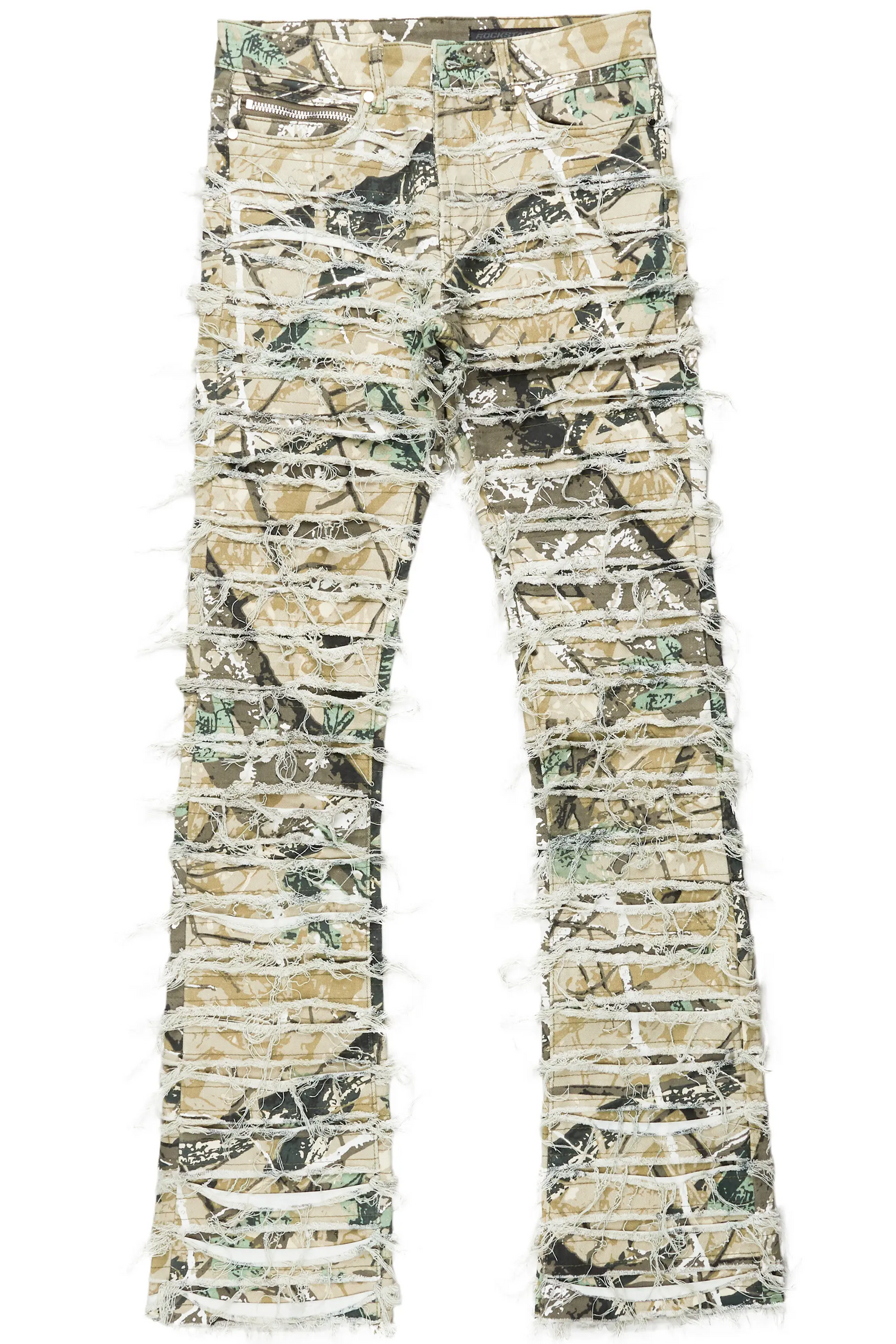 Cassius Tree Camo Stacked Flare Jean