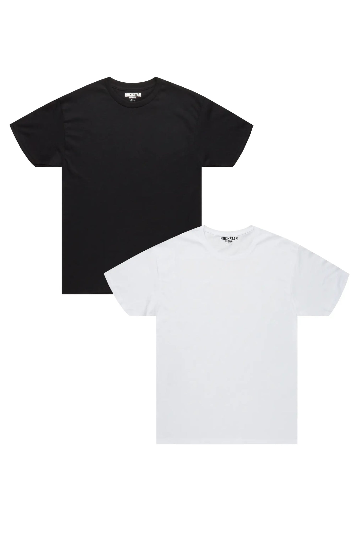 Basic Rockstar Multi 2 Pack Plain T-Shirts