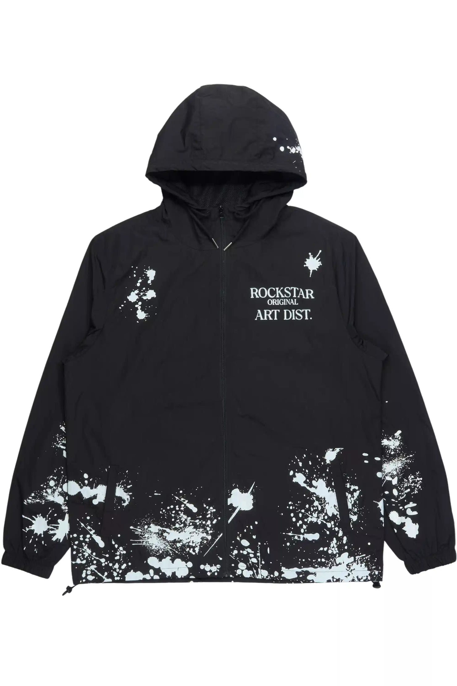 Raffer Black Graphic Windbreaker