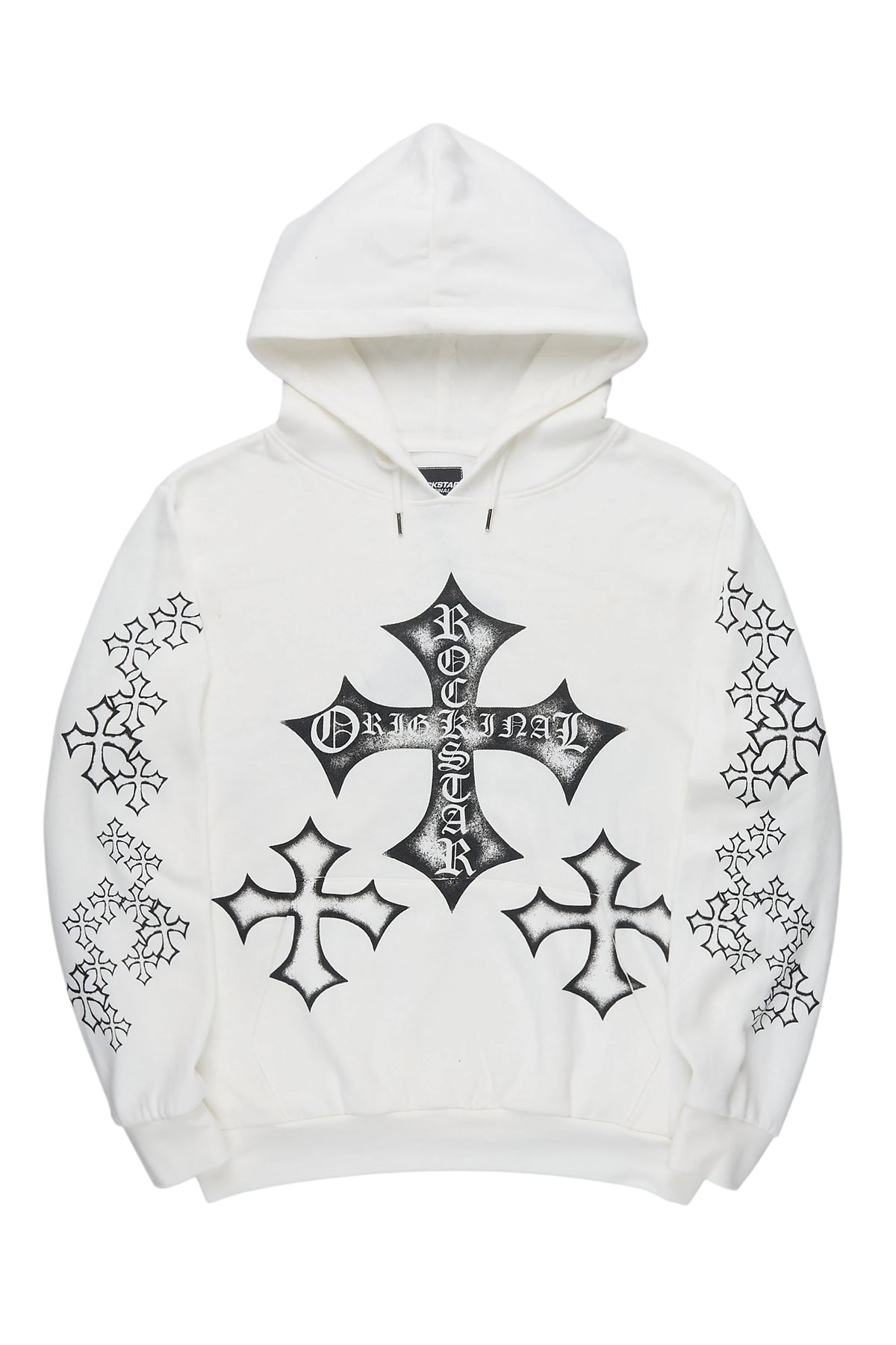Marzion White/Black Graphic Hoodie
