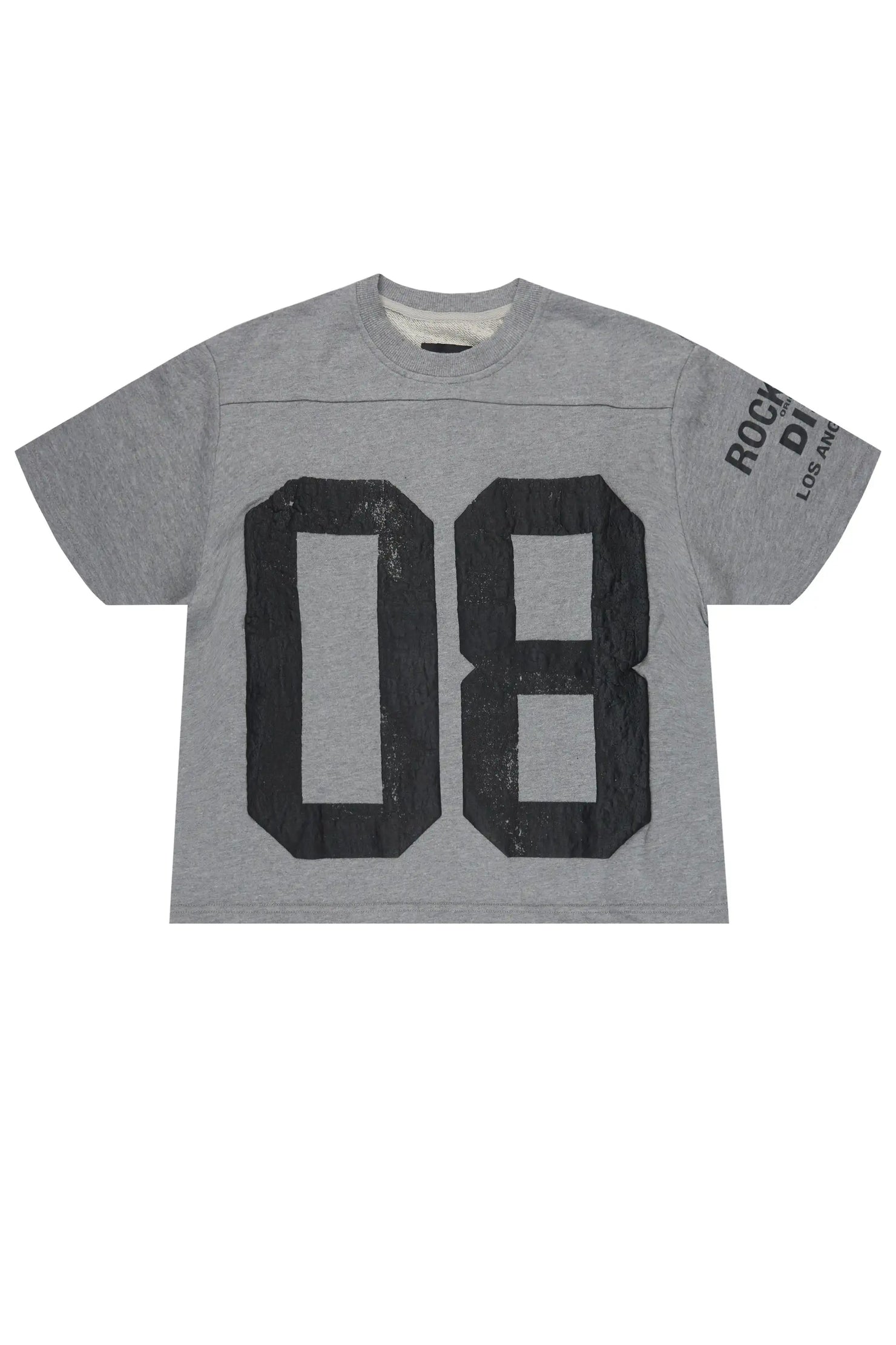Boys Outline Heather Grey French Terry T-Shirt