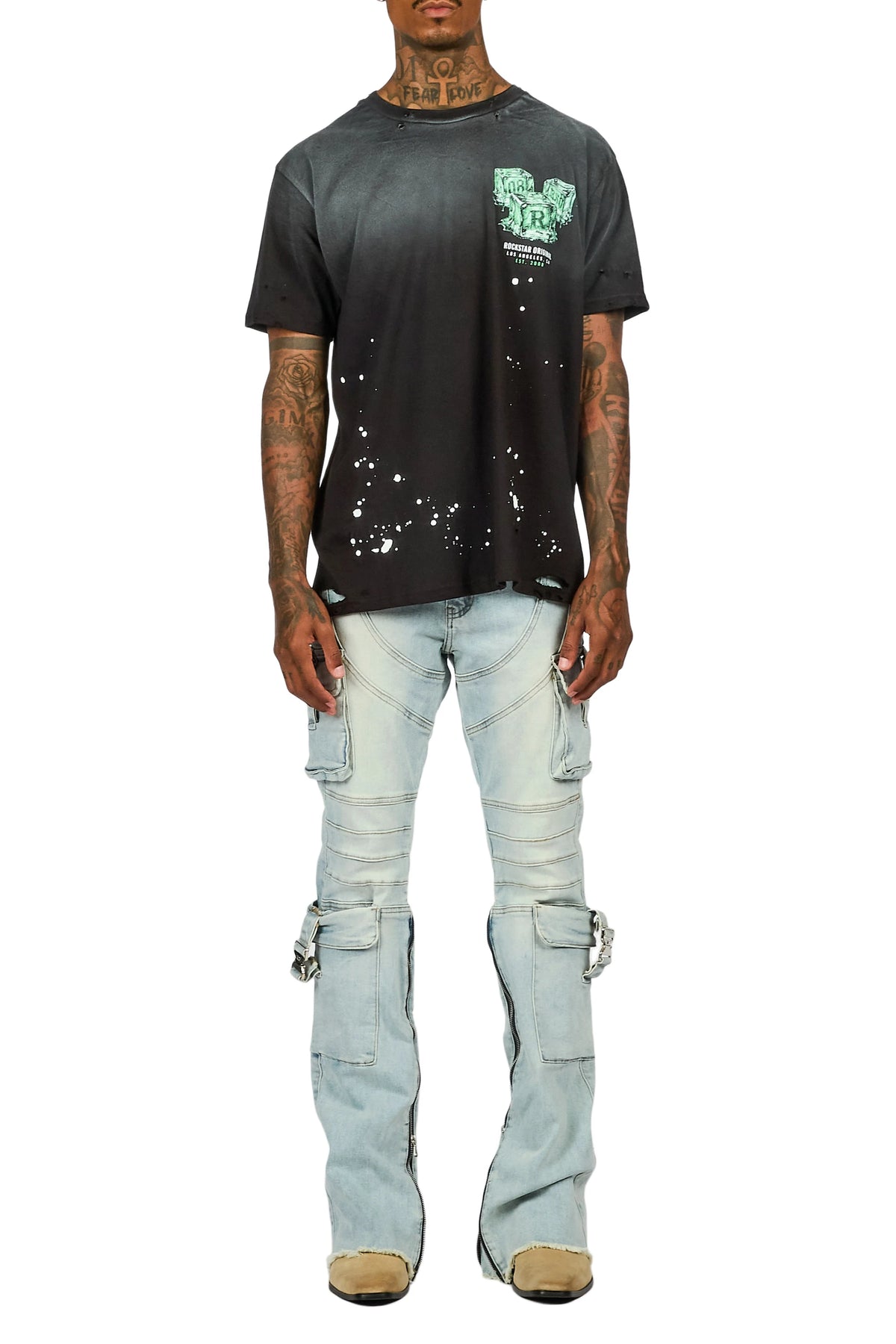 Hughes Blue Stacked Fit Jean