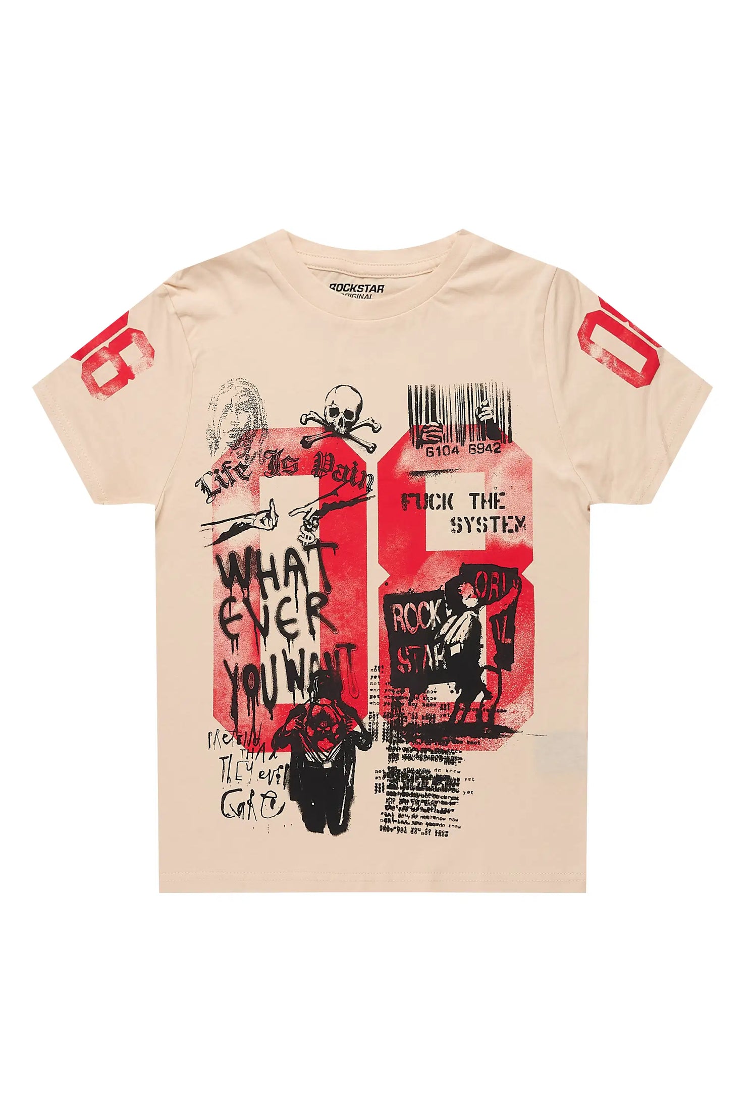 Boys Beau Beige Graphic T-Shirt