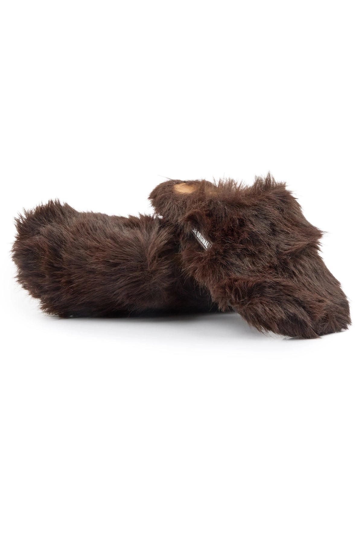 Mens Lanuga Brown Fur Mule