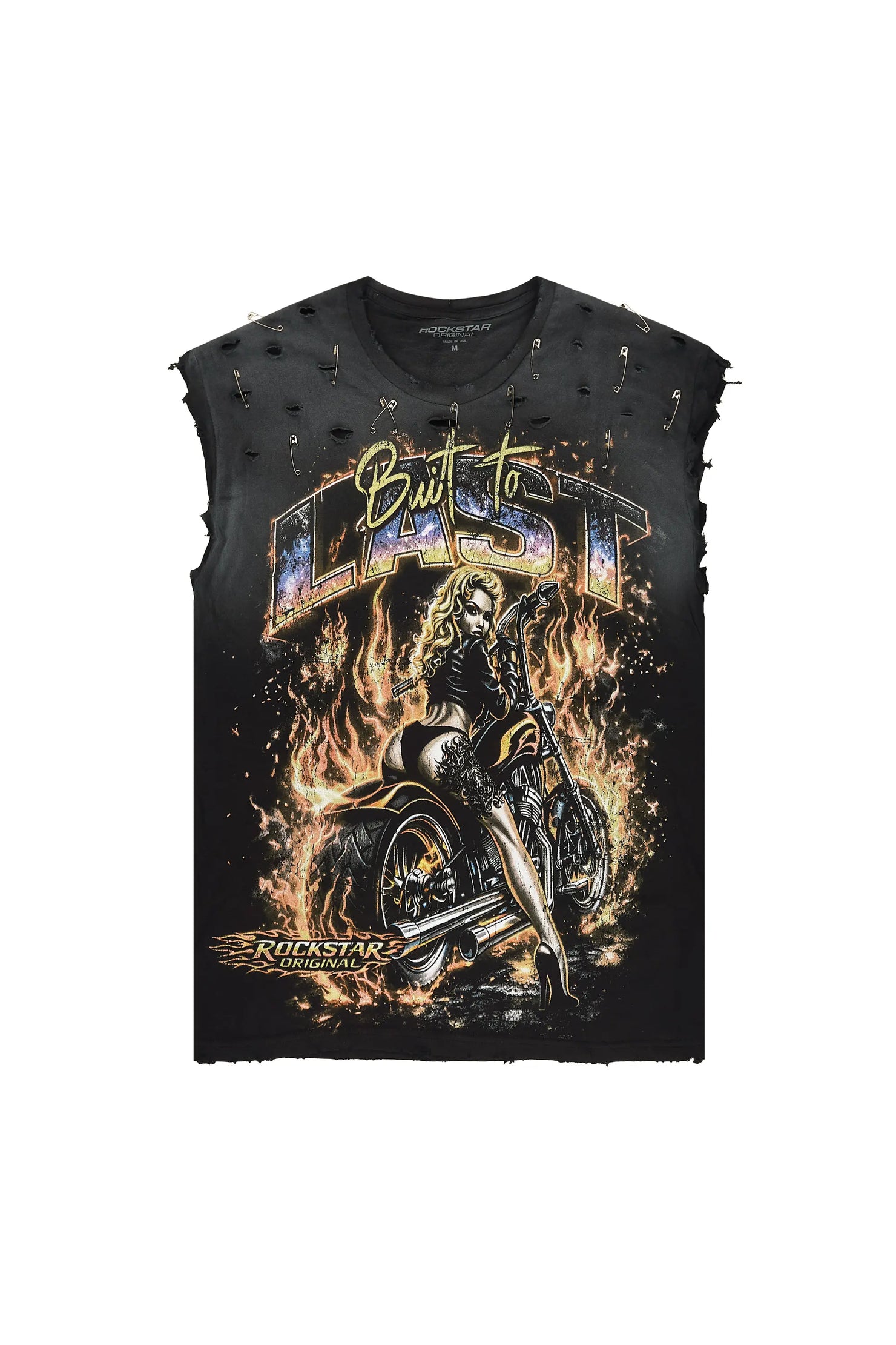 Raider Black Oversized Cut Off T-Shirt