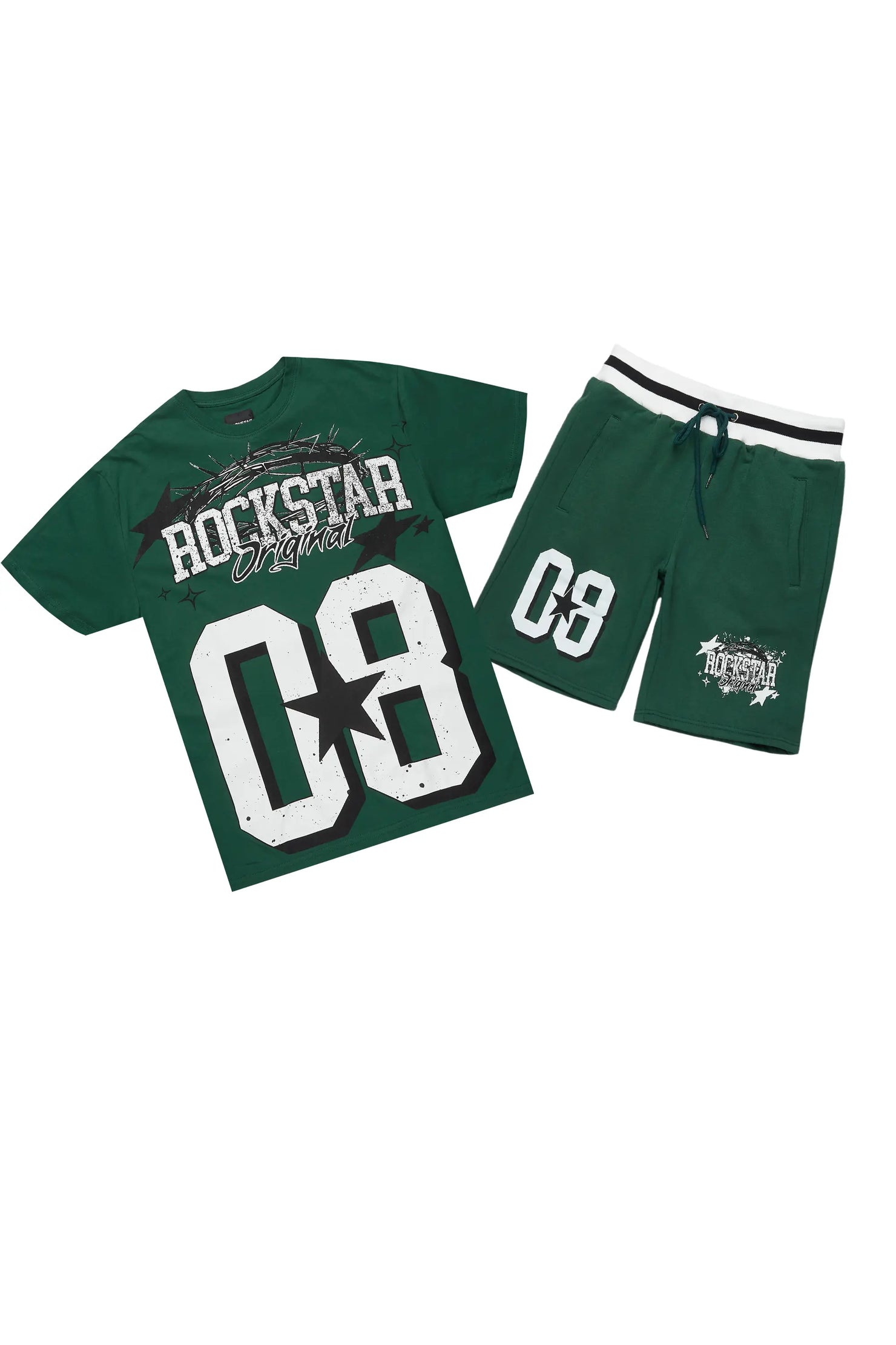 Allstar Green/White T-Shirt Short Set
