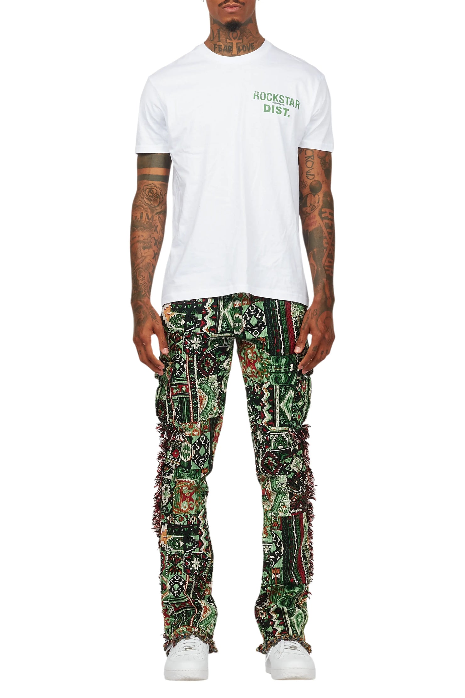 Lake White/Green T-Shirt/Tapestry Jean Bundle