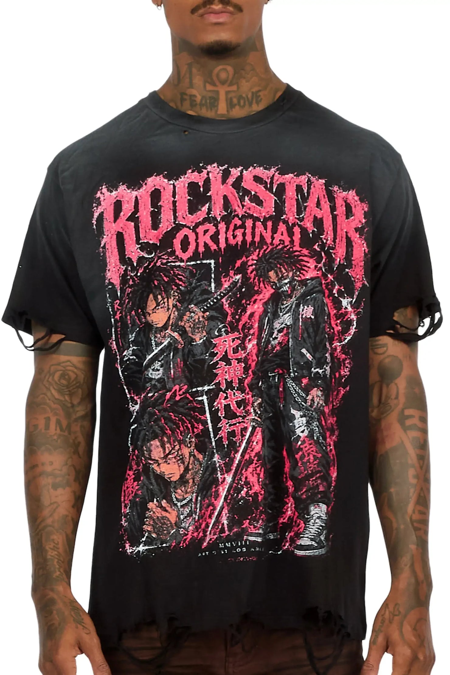 Brasko Black Oversized Graphic T-Shirt