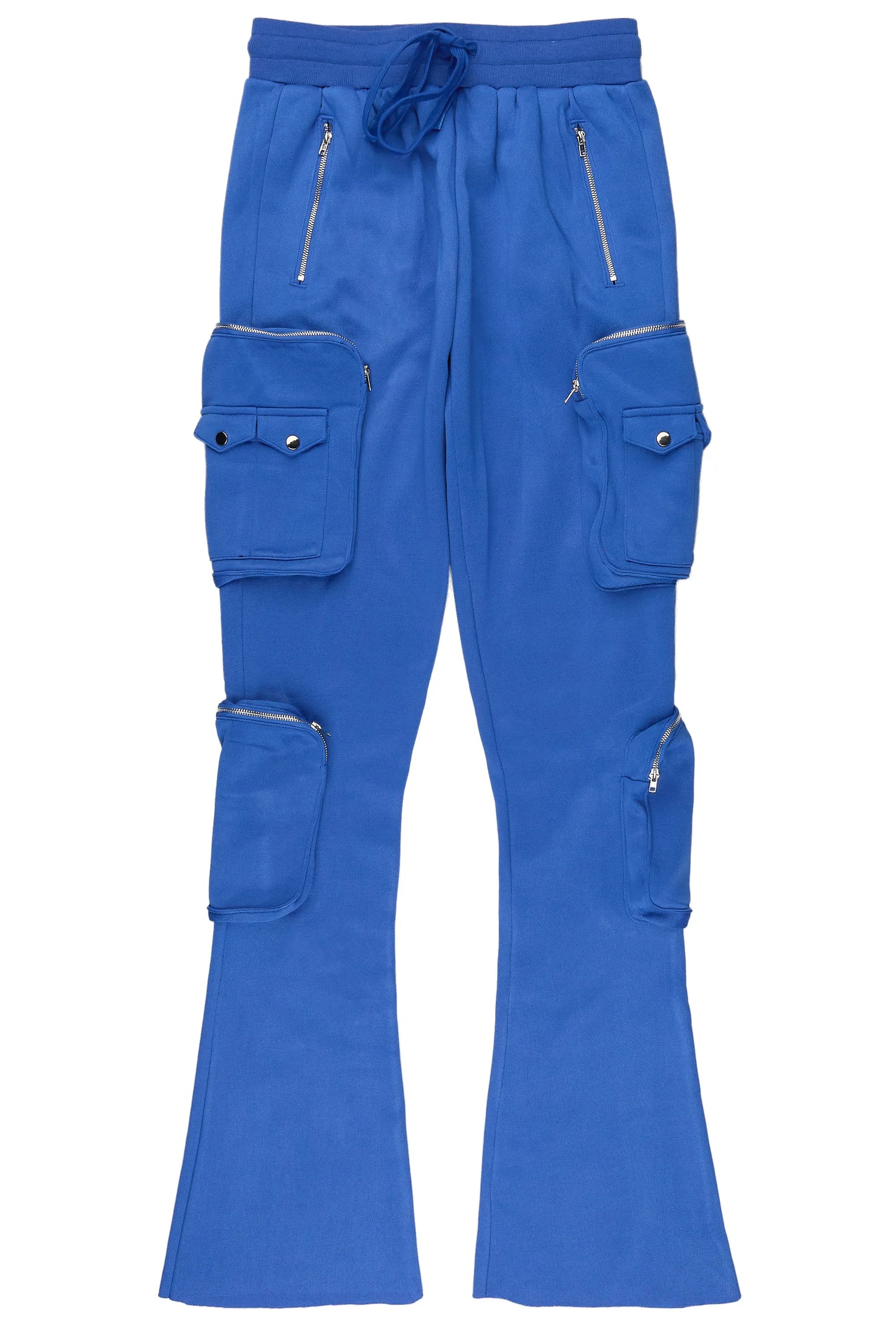 Cheronnie Royal Blue Cargo Stacked Track Pant