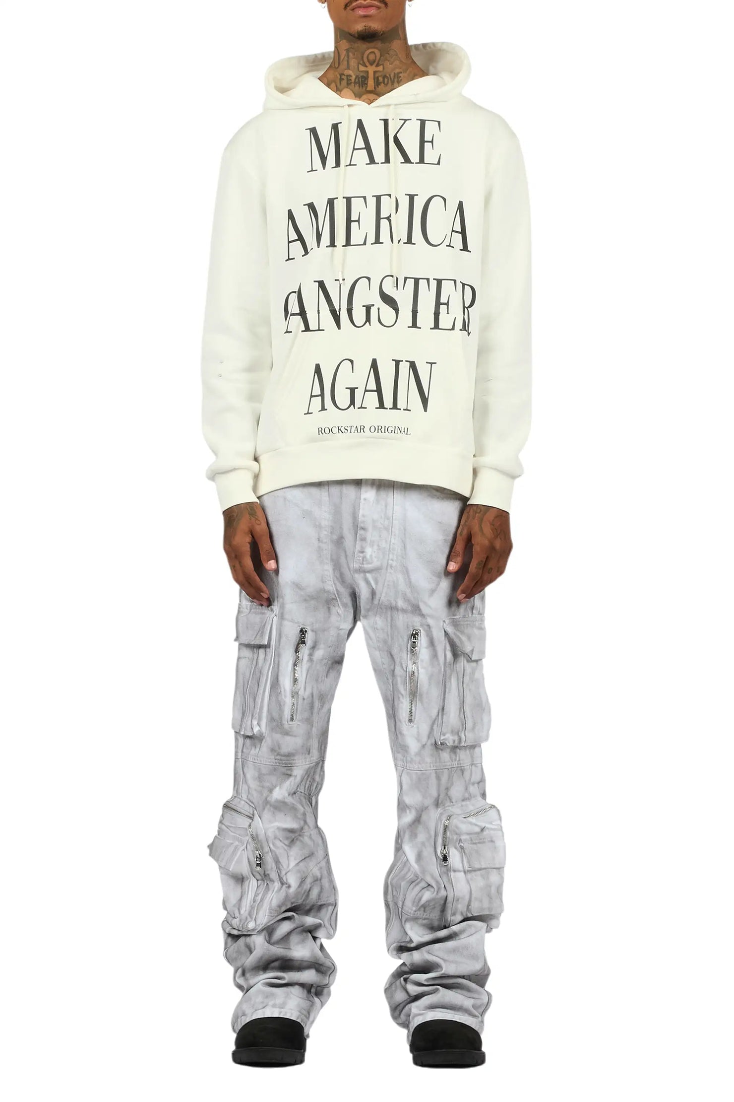 Ermis Dirty White Baggy Jeans