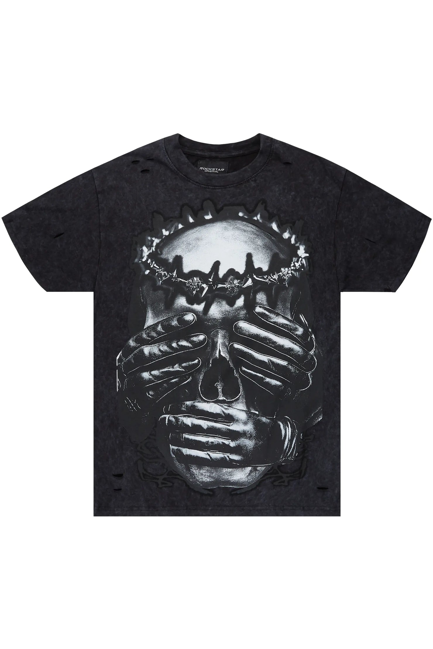 Jalena Vintage Black Oversized T-Shirt
