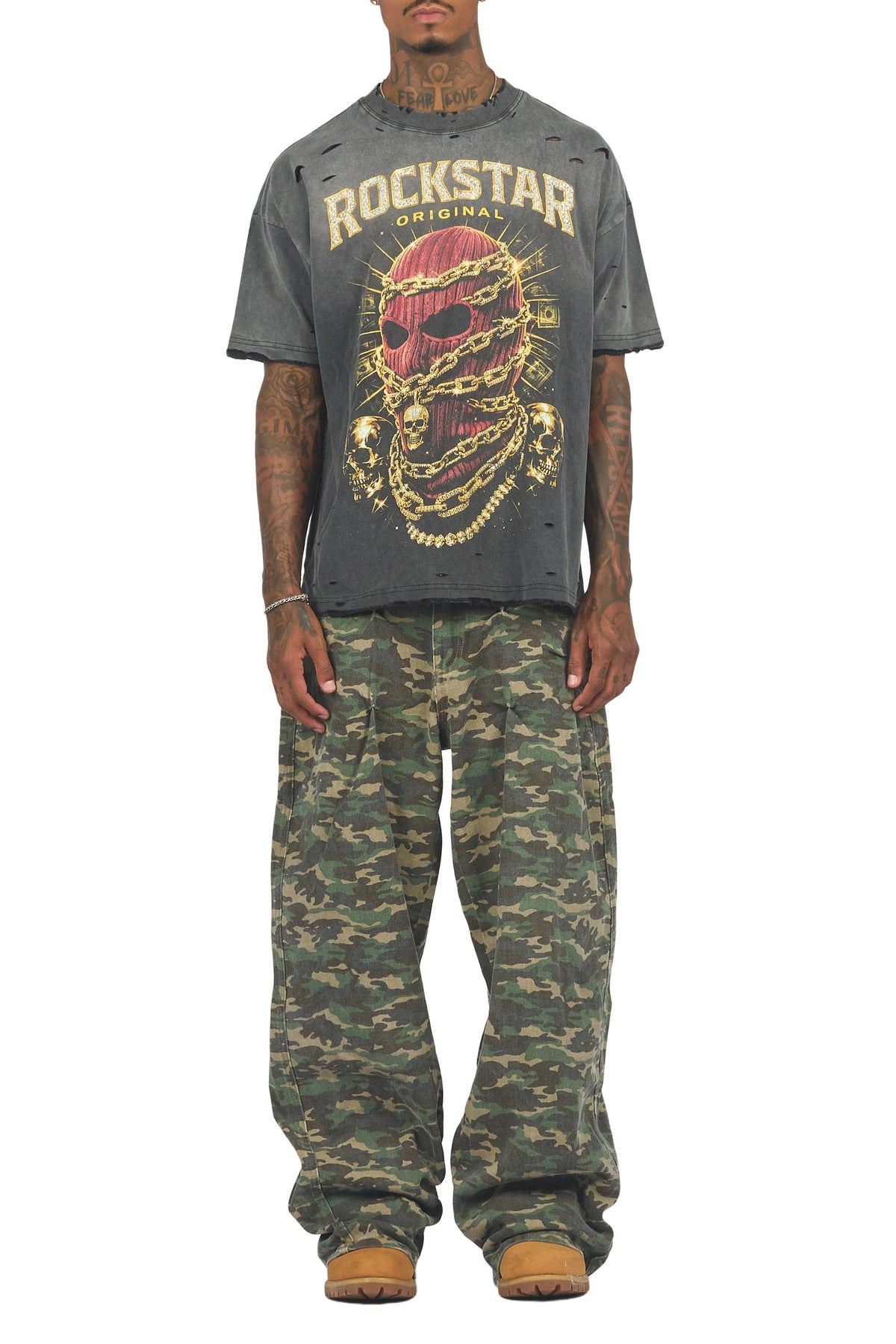 Attlee Camo  Baggy Fit Jean