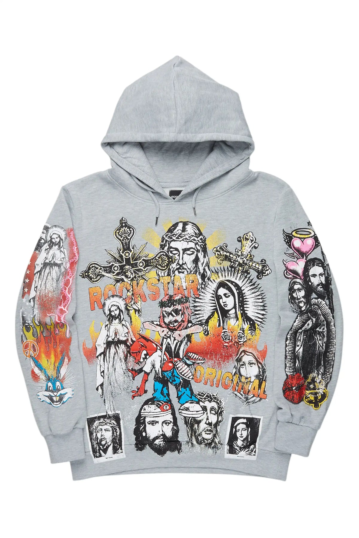 Santos Heather Grey Graphic Hoodie