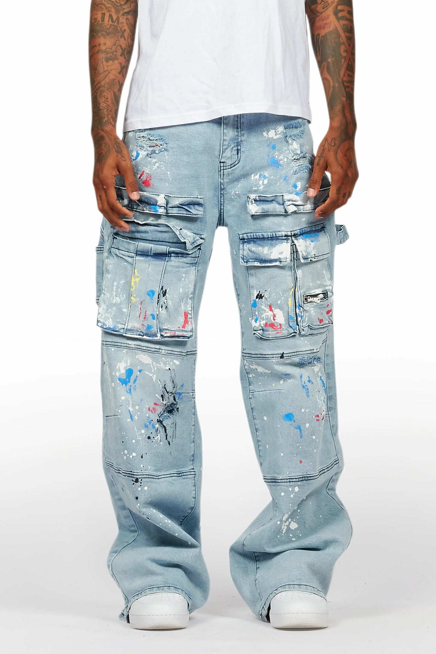 Bruin Blue Painter Baggy Cargo Jean