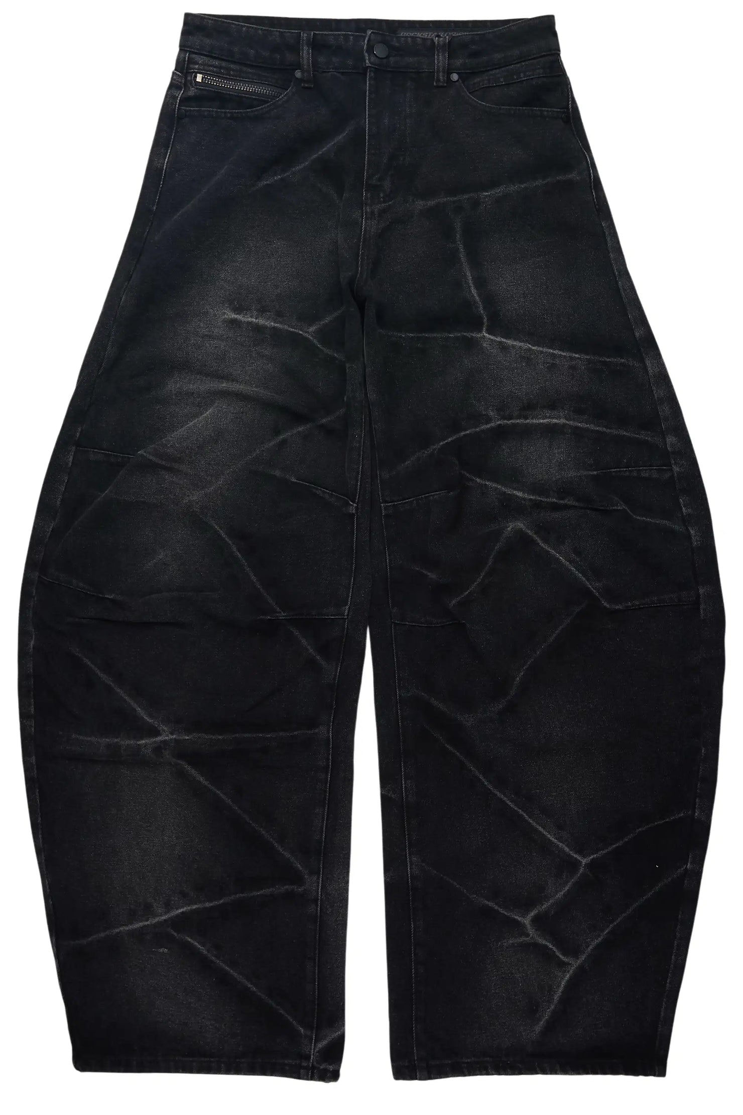 Harlem Dark Grey Barrel Fit Jean