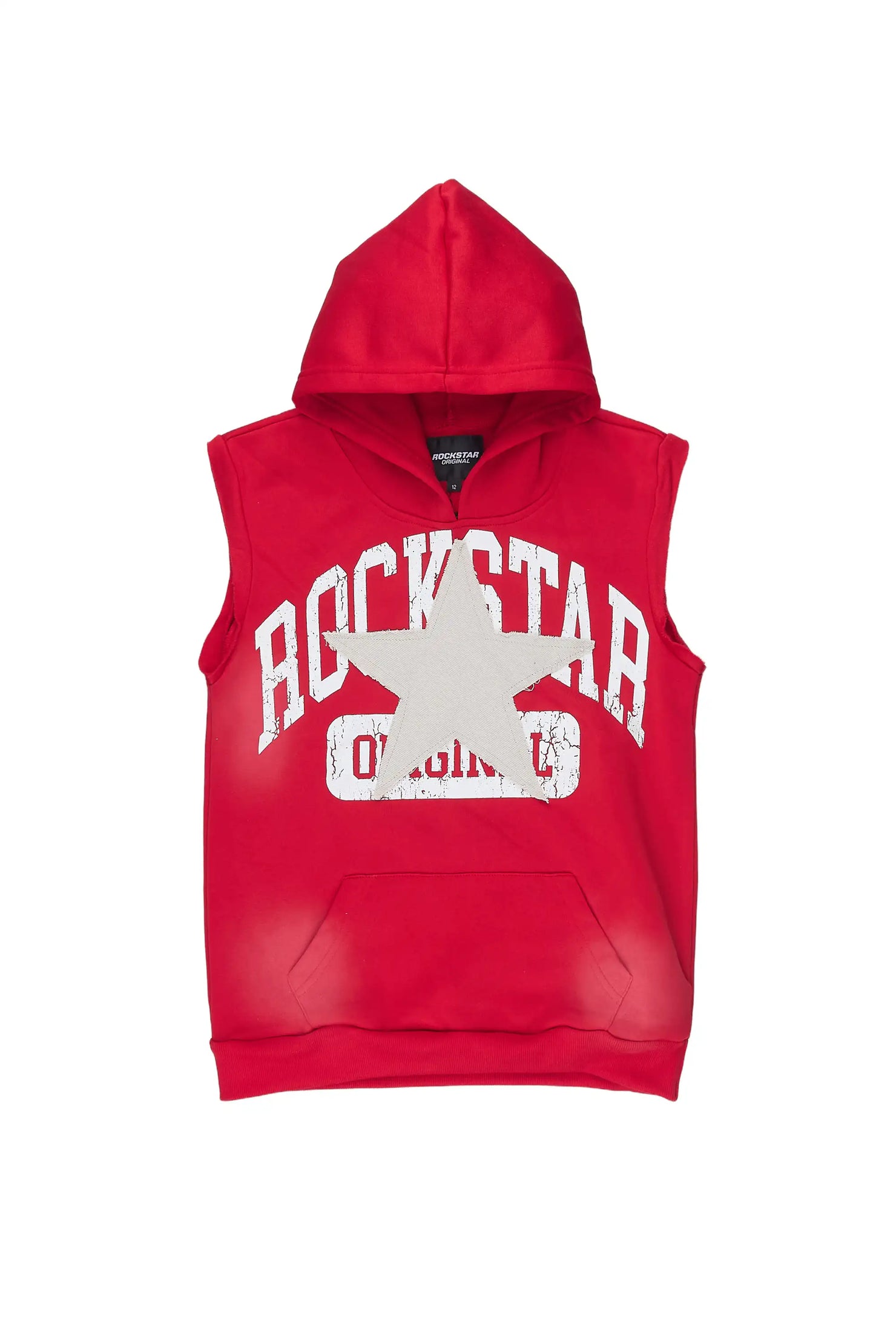 Boys Mallor Red Sleeveless Hoodie