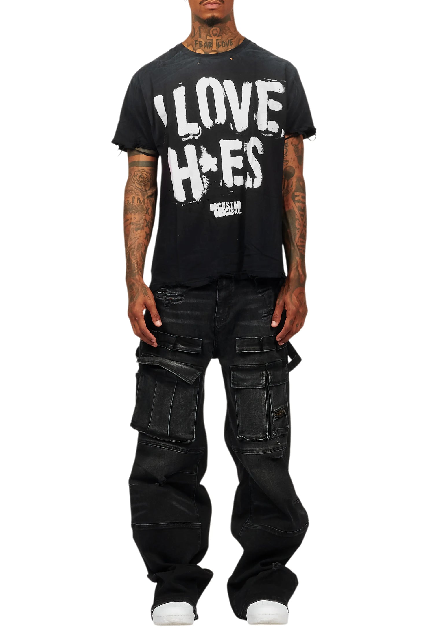 Banyan Black T-Shirt & Burain Baggy Fit Jean Bundle