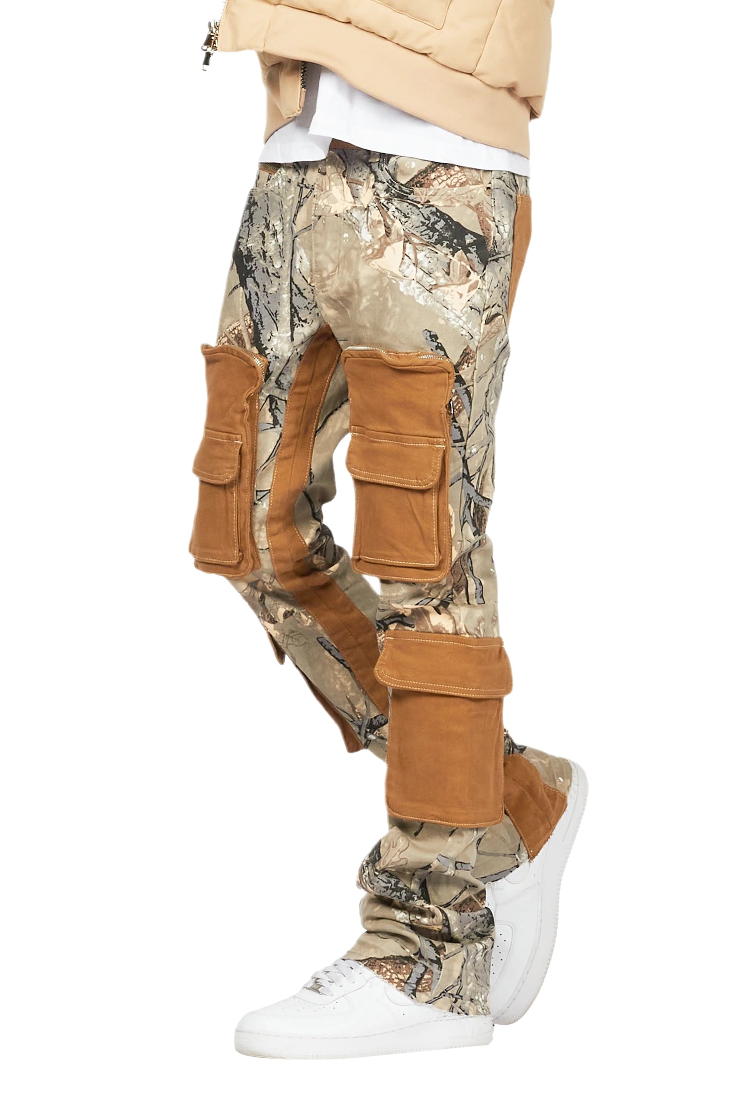 Petter Beige Stacked Flare Jean