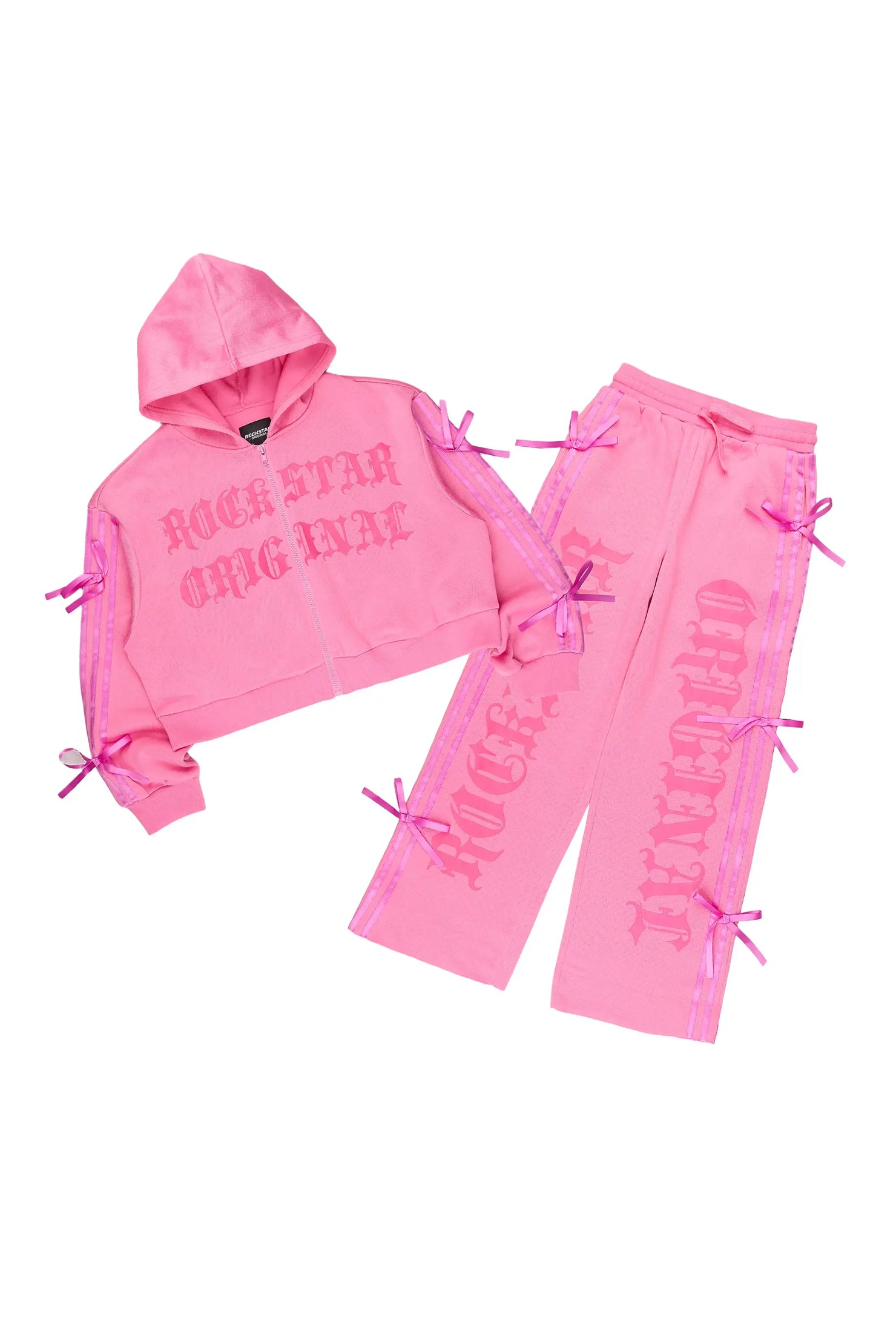 Girls Kettisha Pink Baggy Track Set