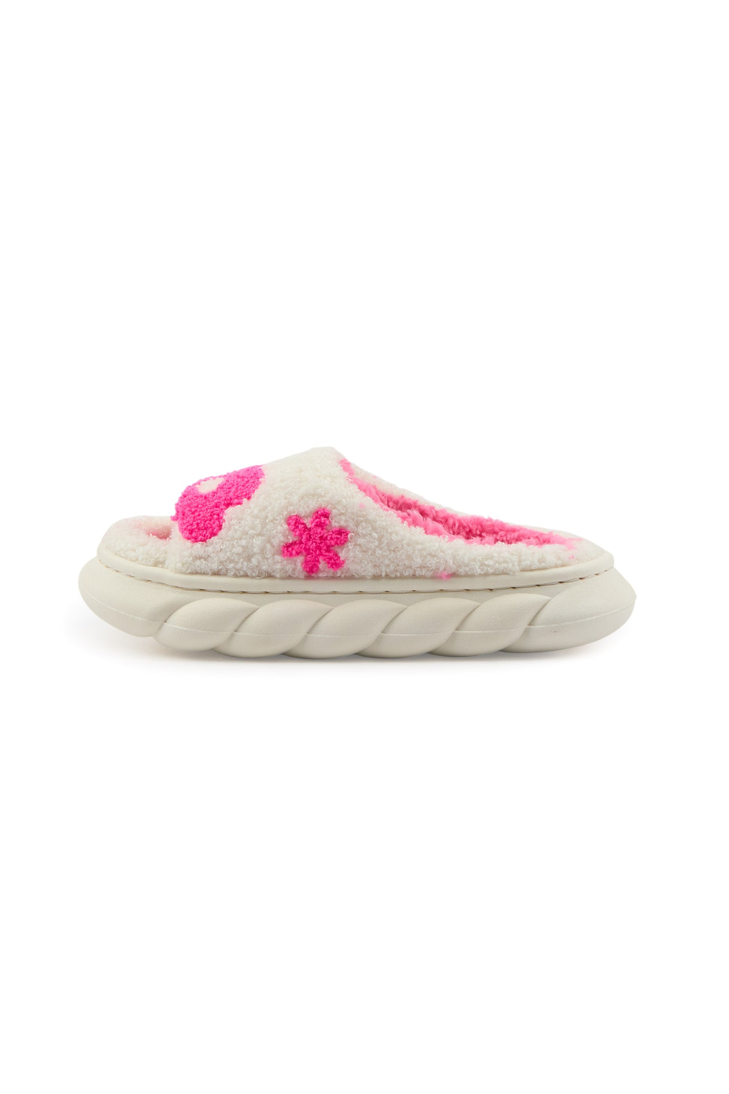 Girls Polina Hot Pink Fuzzy Slip On
