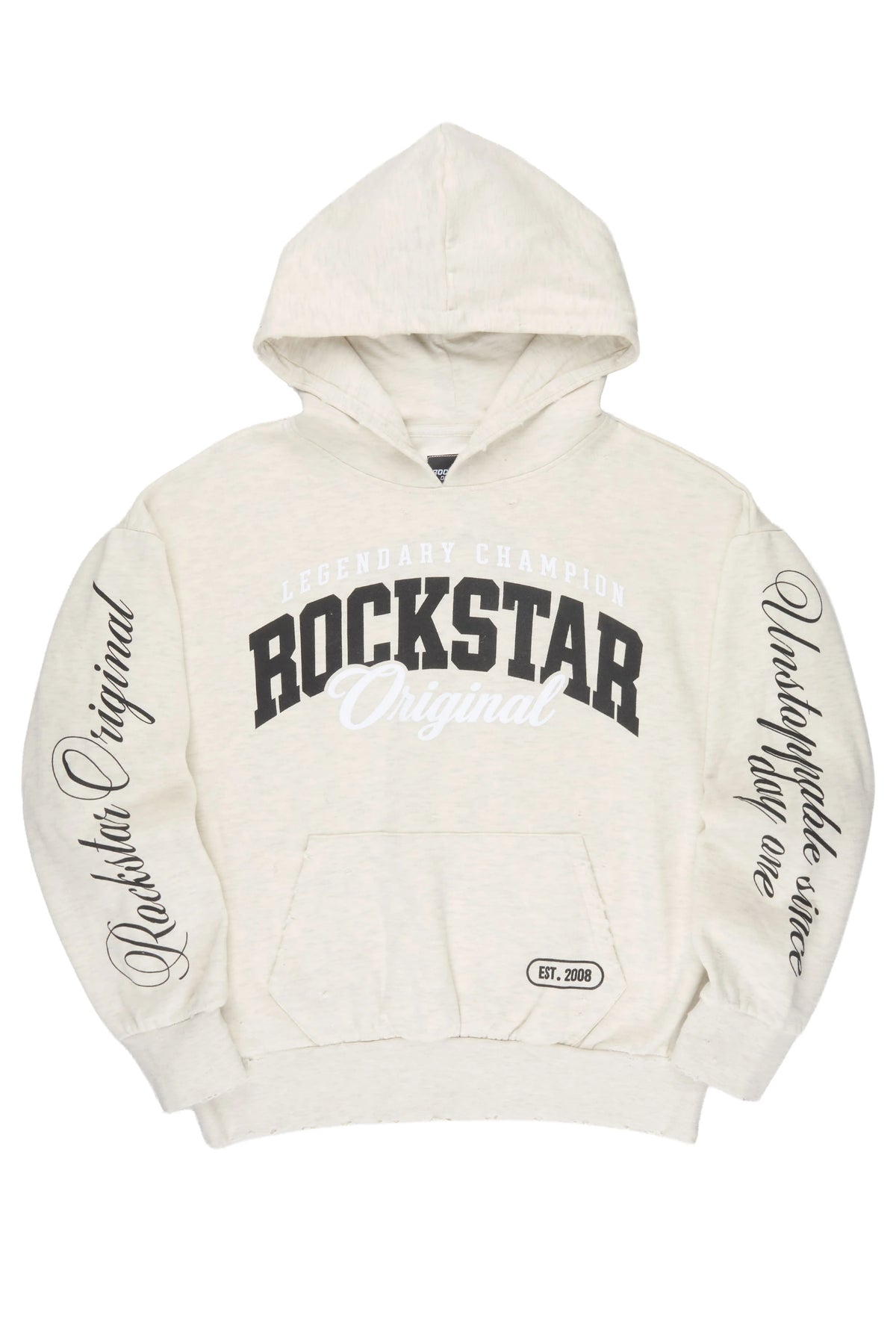 Tuvani Light Oatmeal Graphic Hoodie