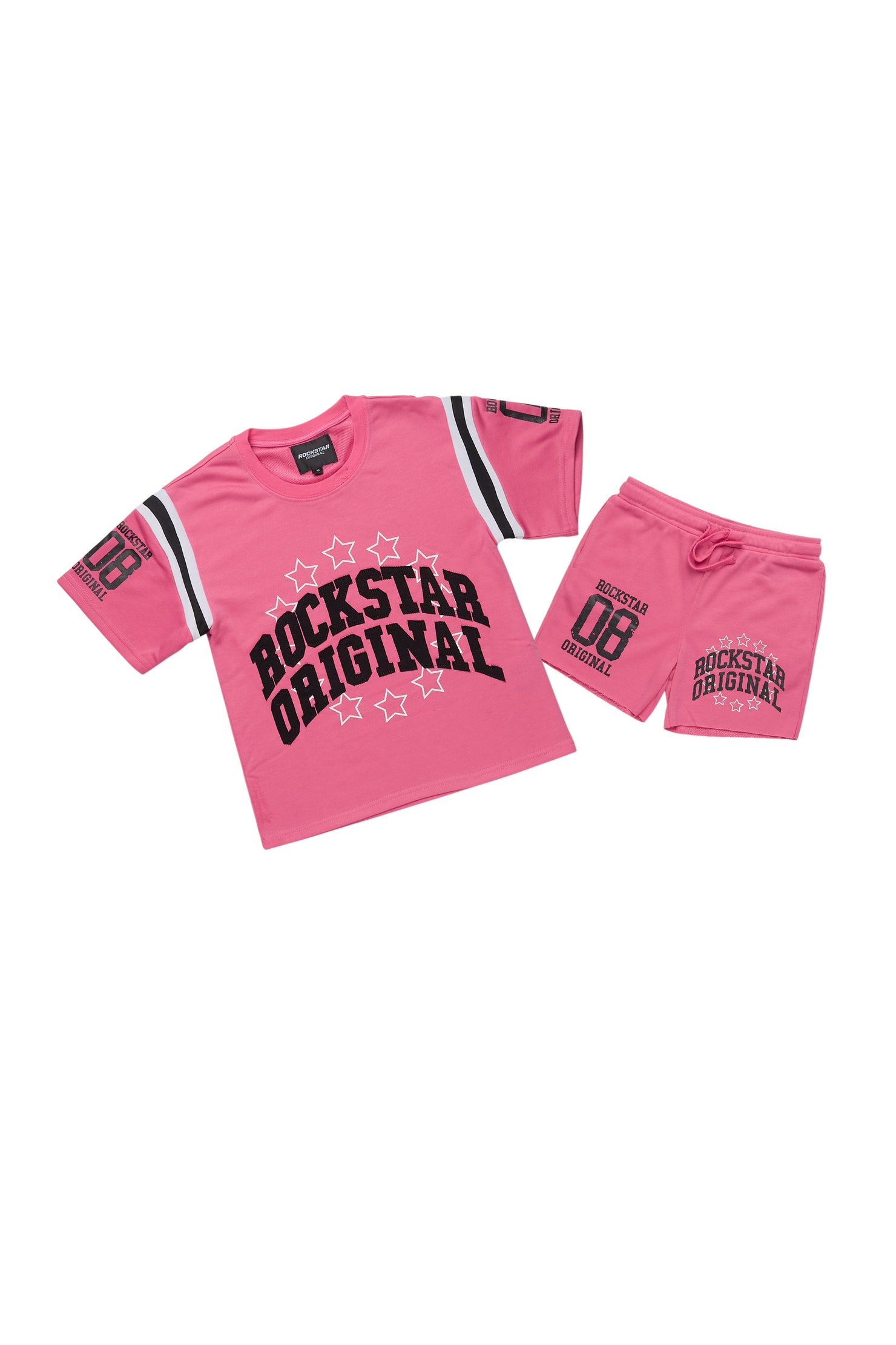 Girls Ronnica Hot Pink Short Set