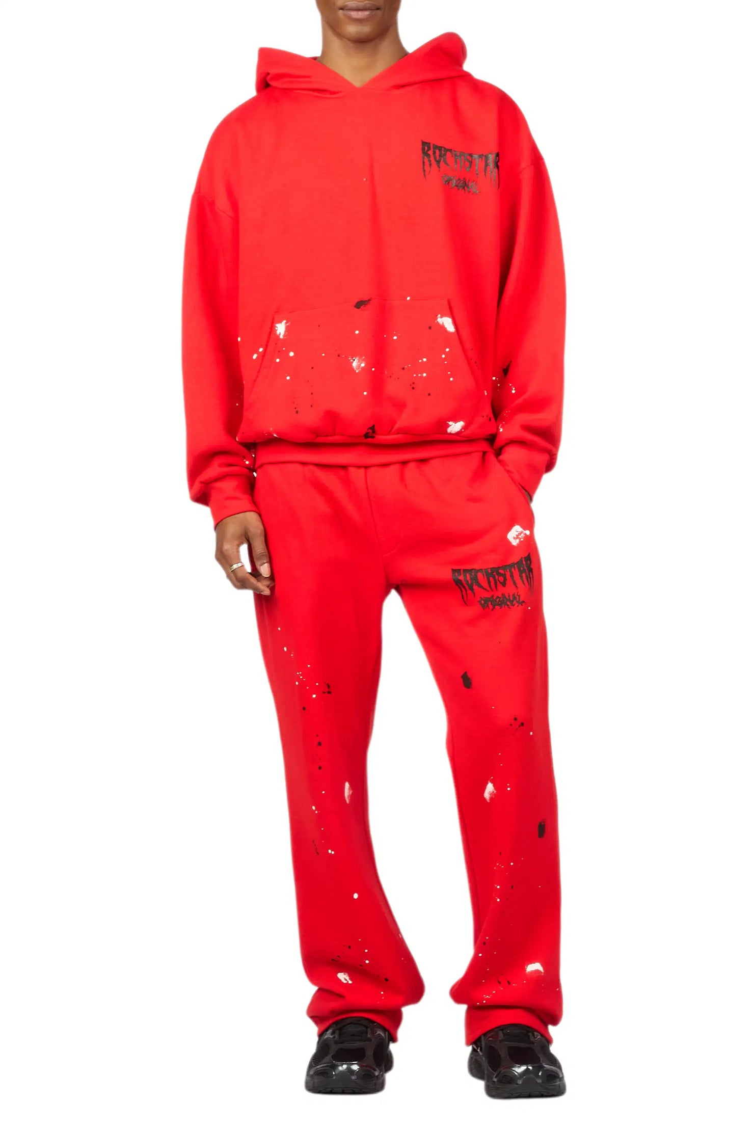 Twinkle Red/Black Hoodie Relaxed Track Set