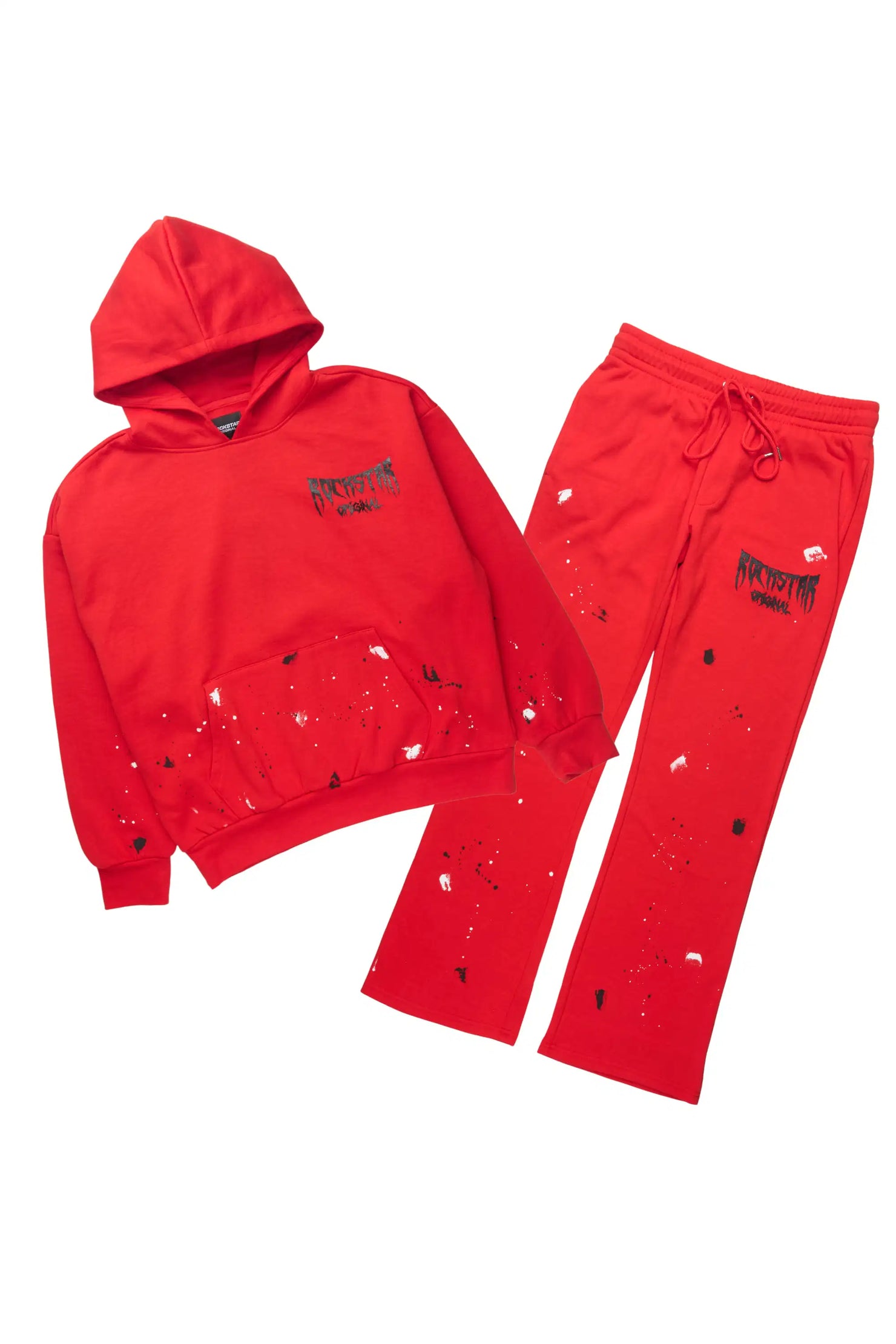 Twinkle Red/Black Hoodie Relaxed Track Set