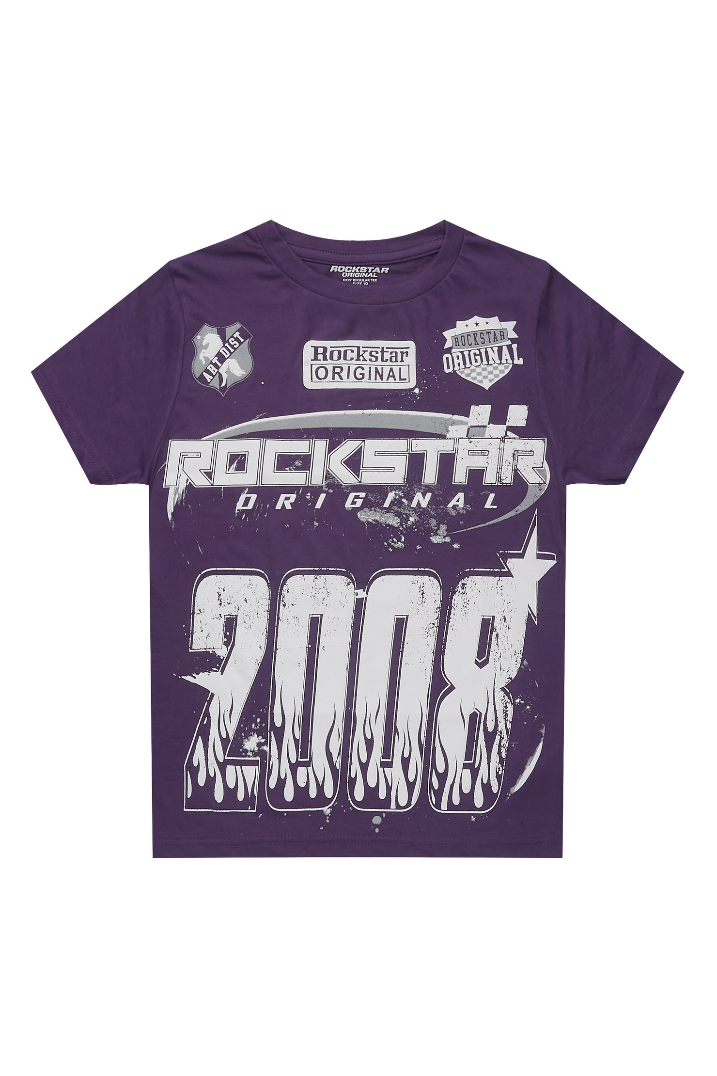 Girls Esha Purple/White Graphic T-Shirt