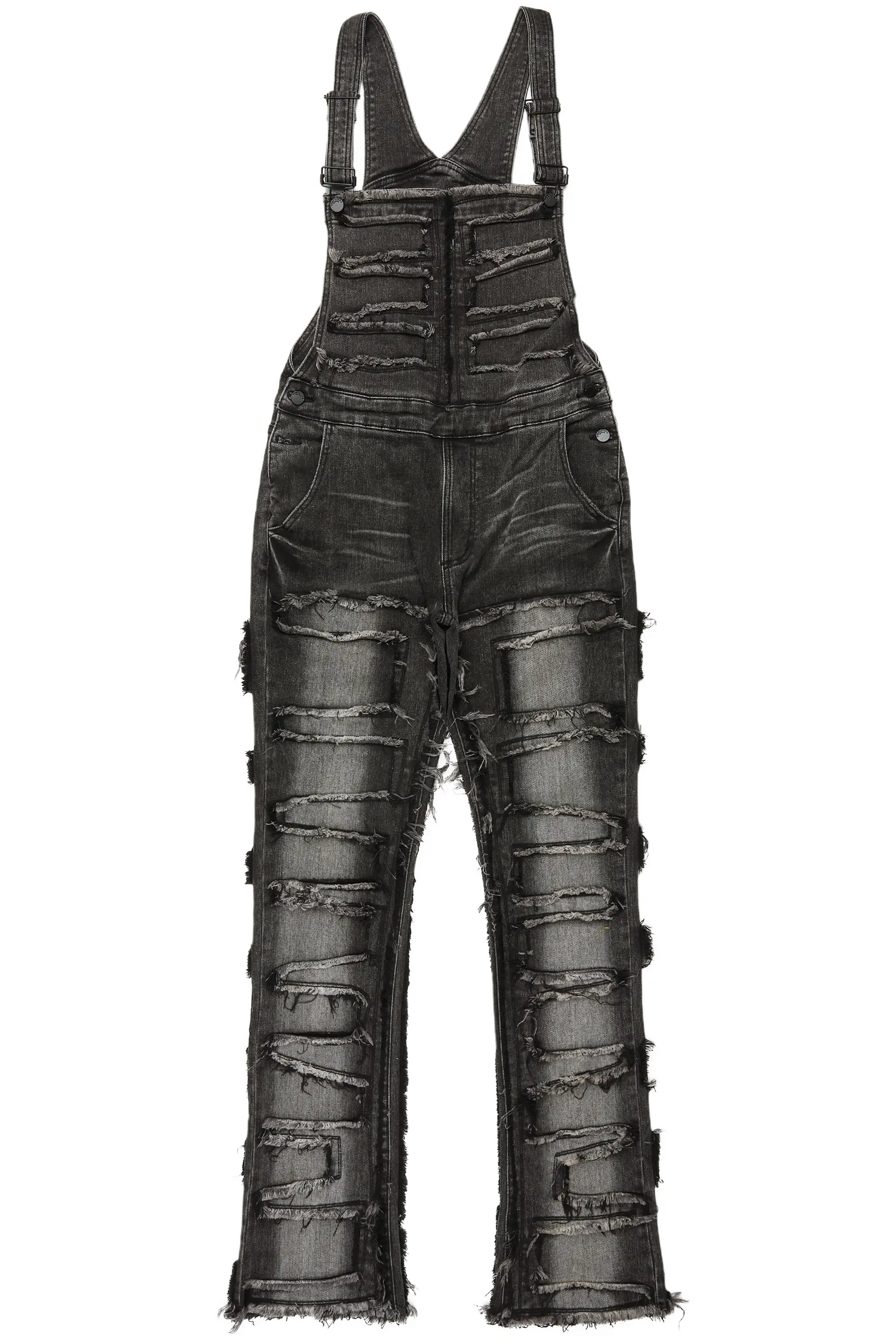 Daysha Grey Wash Denim Overall