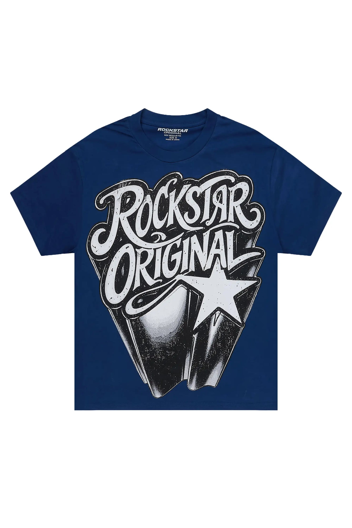 Boys Zayden 2.0 Navy Graphic T-Shirt