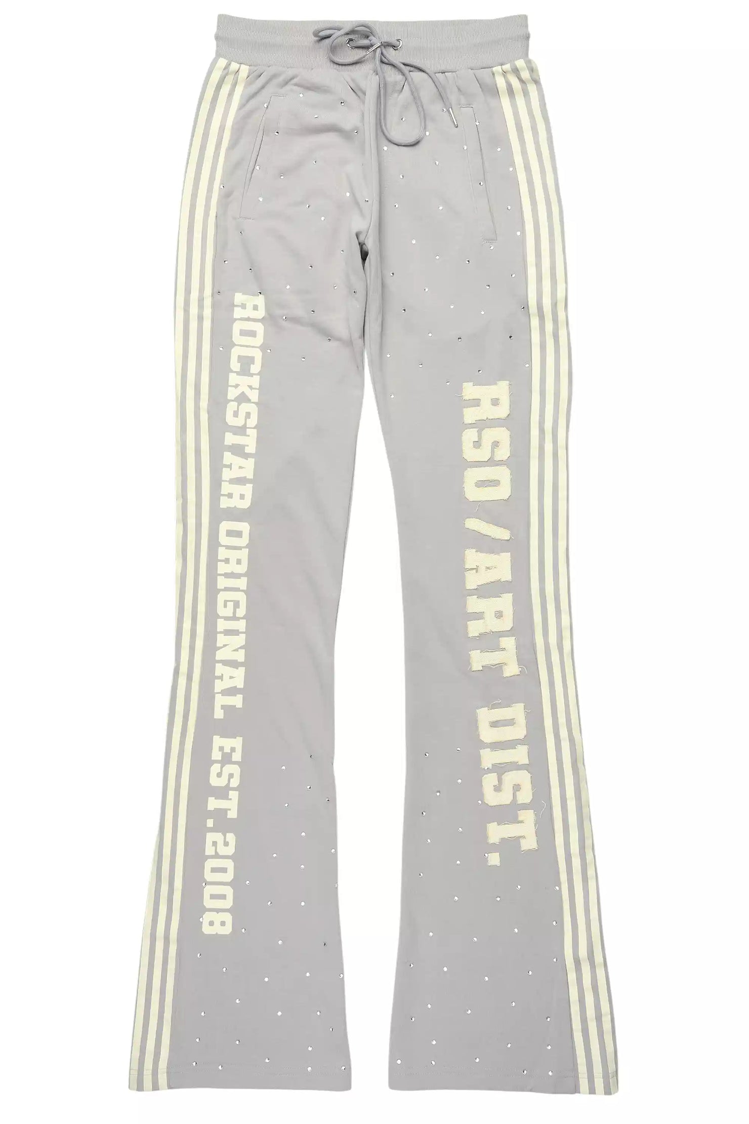 Yulian Grey Baggy Stacked Pant