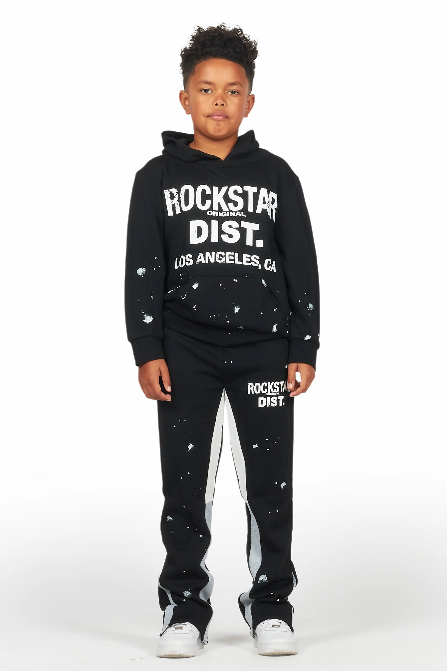 Boys Scottie Black Stacked Flare Track Set