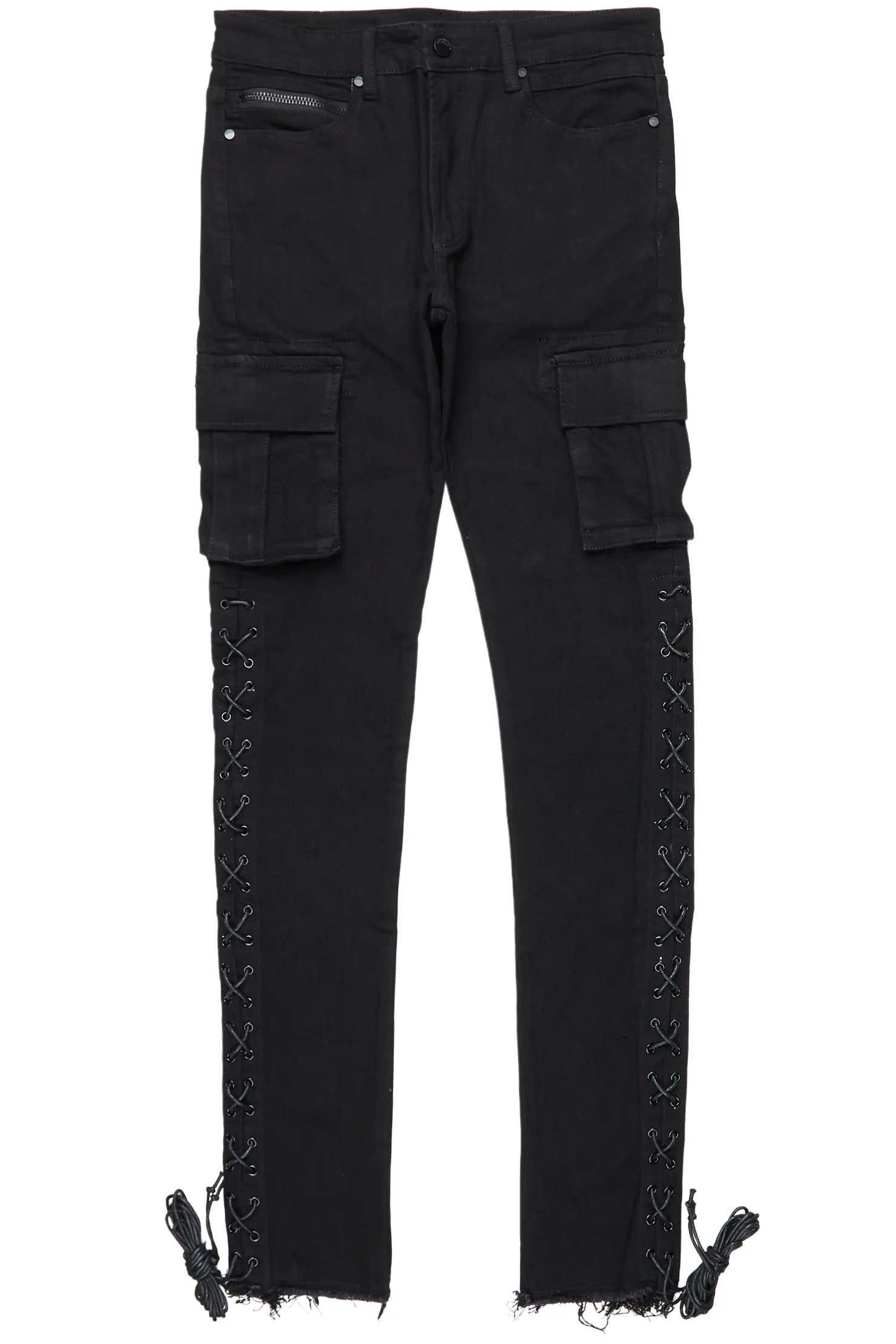 Ronoh Black Stacked Flare Jean