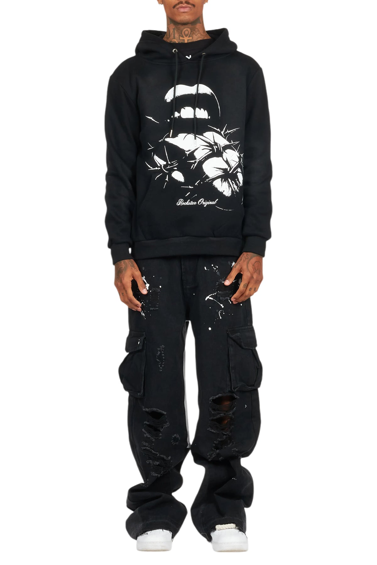 Schmear Black Graphic Hoodie